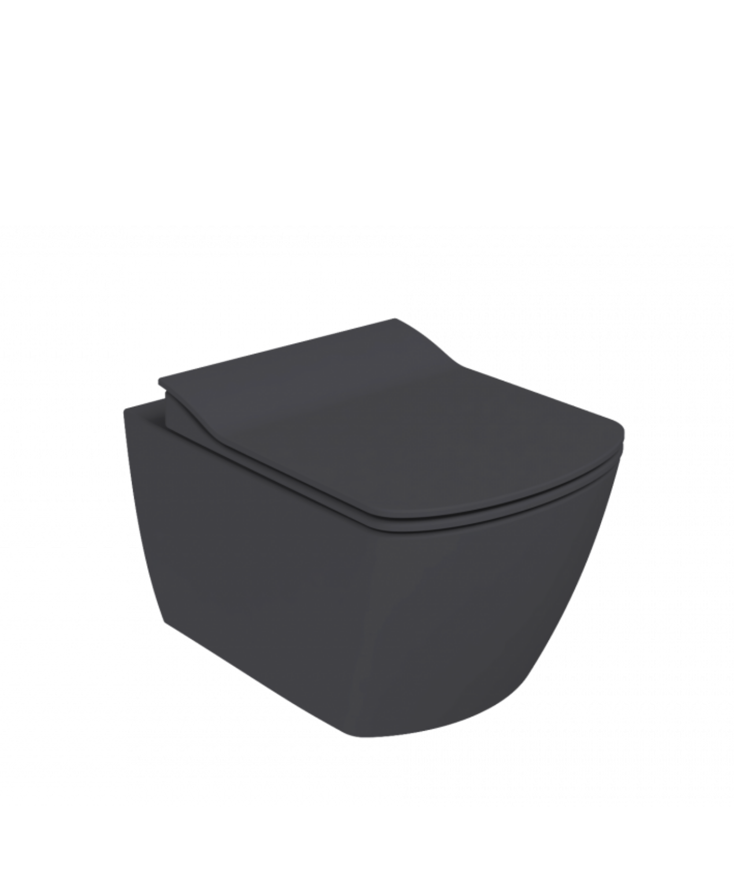 Elegant Rim-Off Duroplast Yavaş Kapanan Klozet Kapaklı Mat Antrasit Se