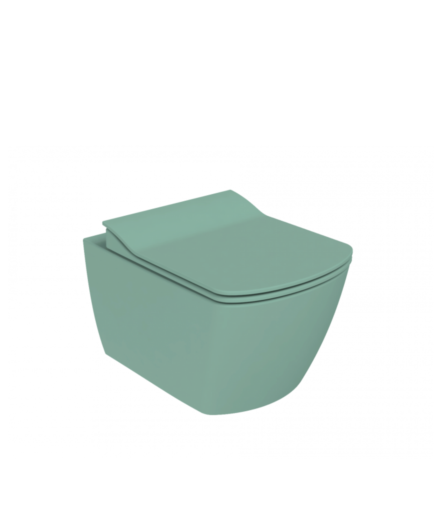 Elegant Rim-Off Duroplast Yavaş Kapanan Klozet Kapaklı Nil Yeşili Set