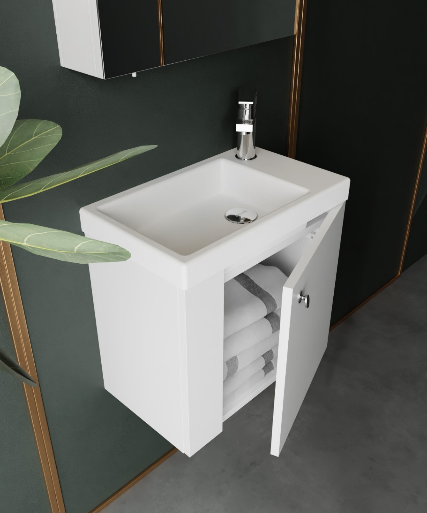 Forest Lavabo Dolabı 50 cm Beyaz