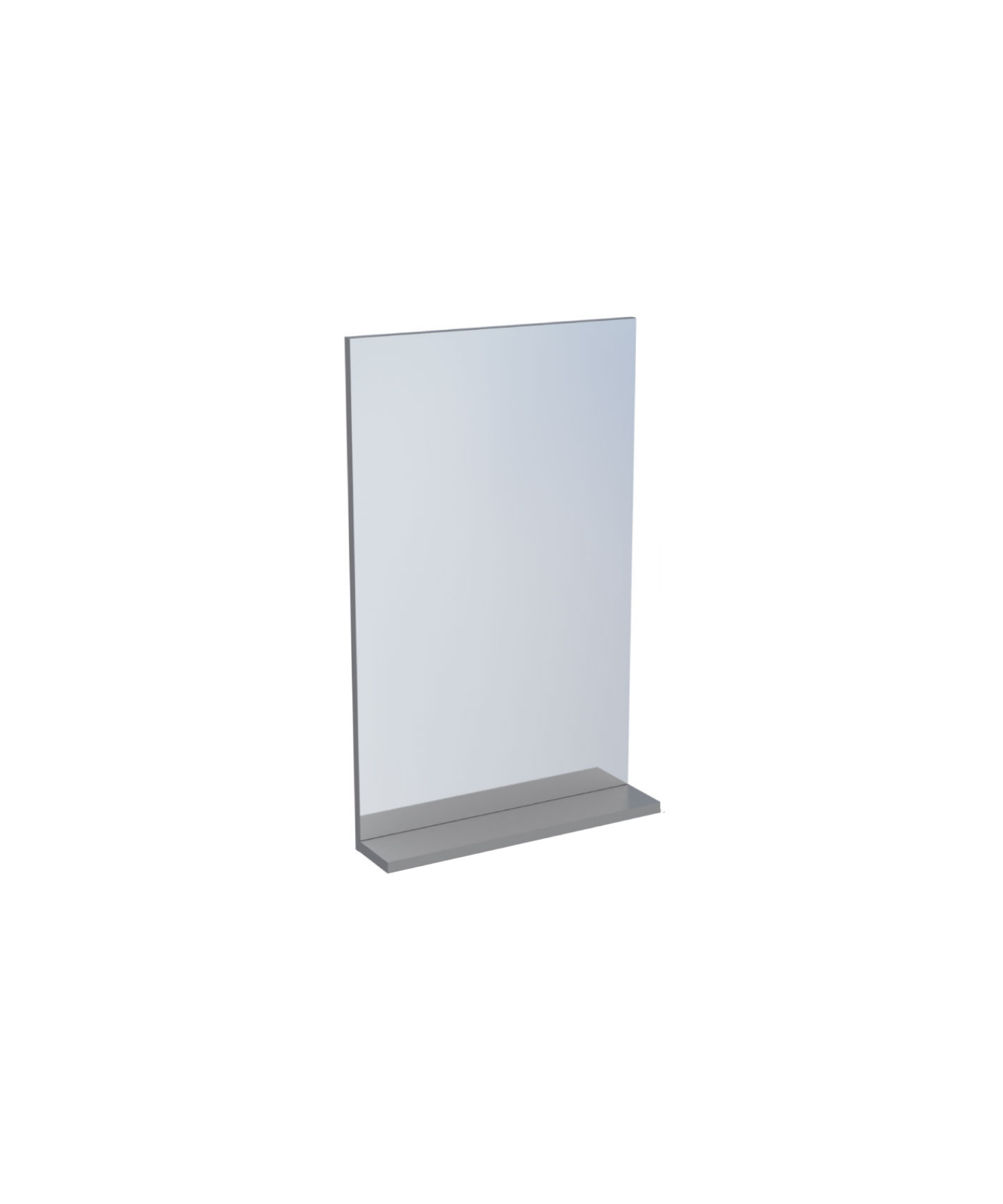 D10 50 cm Melamin Regal Spiegel Grau