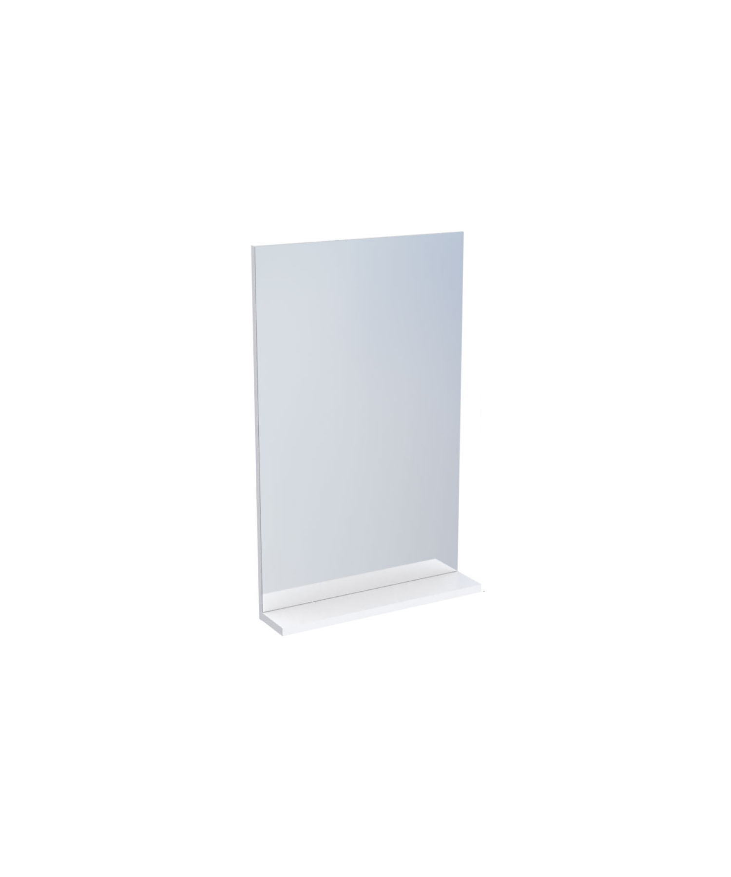 D10 50 cm Melamine Shelf Mirror White