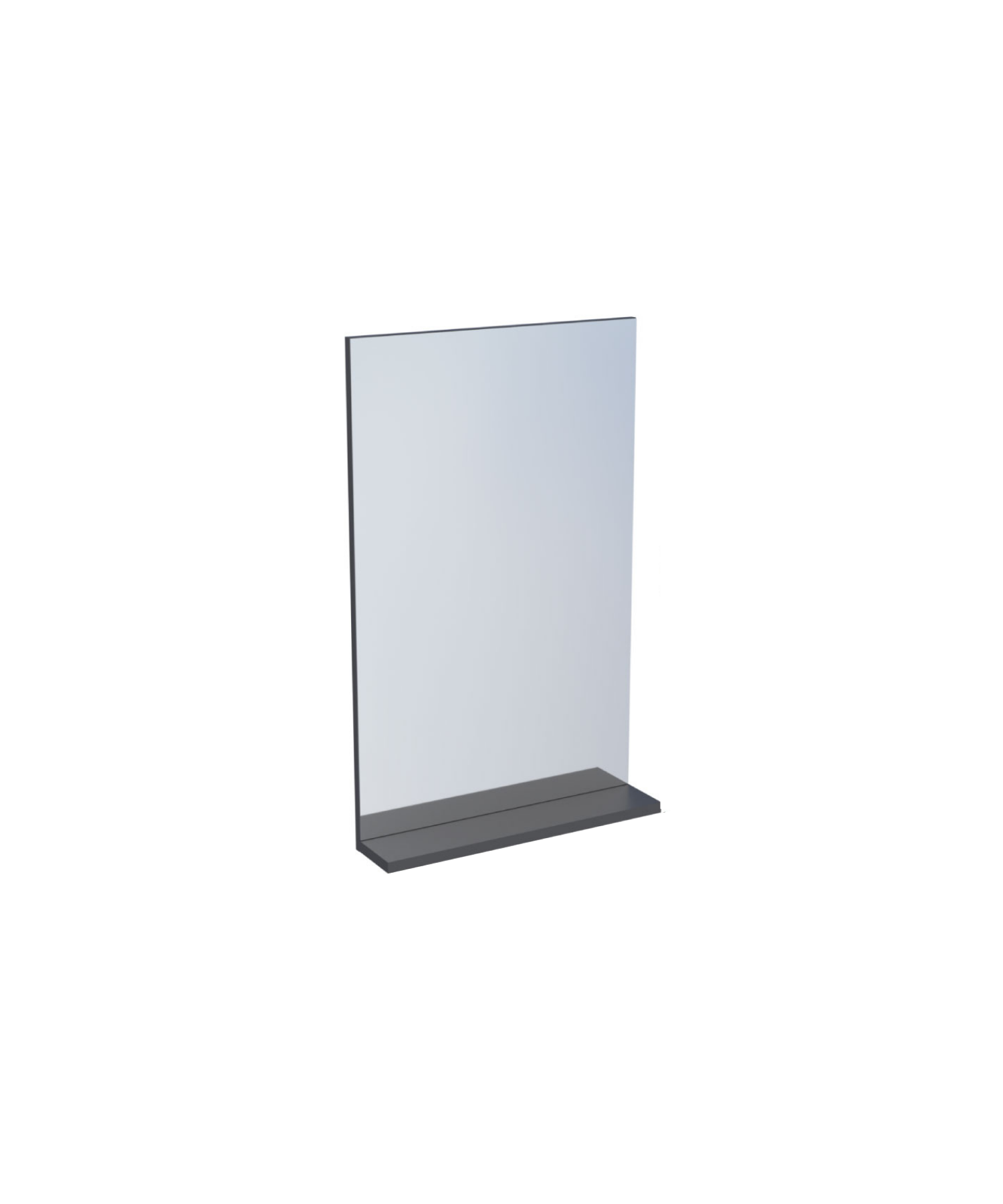 D10 50 cm Melamin Regal Spiegel Anthrazit