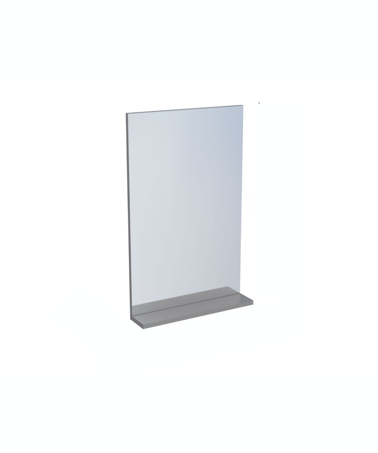 D10 50 cm Melamin Raflı Ayna Gri