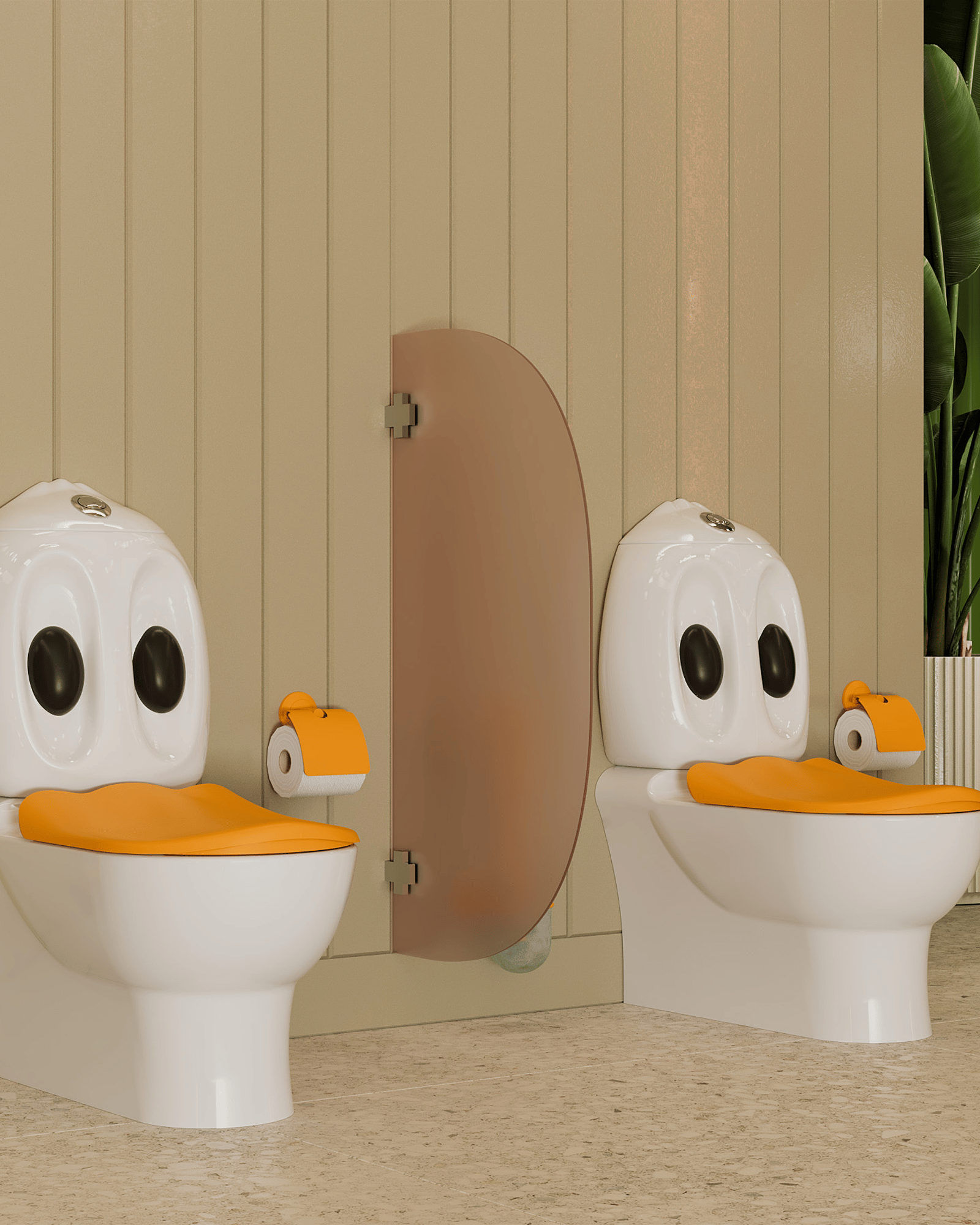 Ducky Duvara Dayalı Çocuk Klozet Takımı