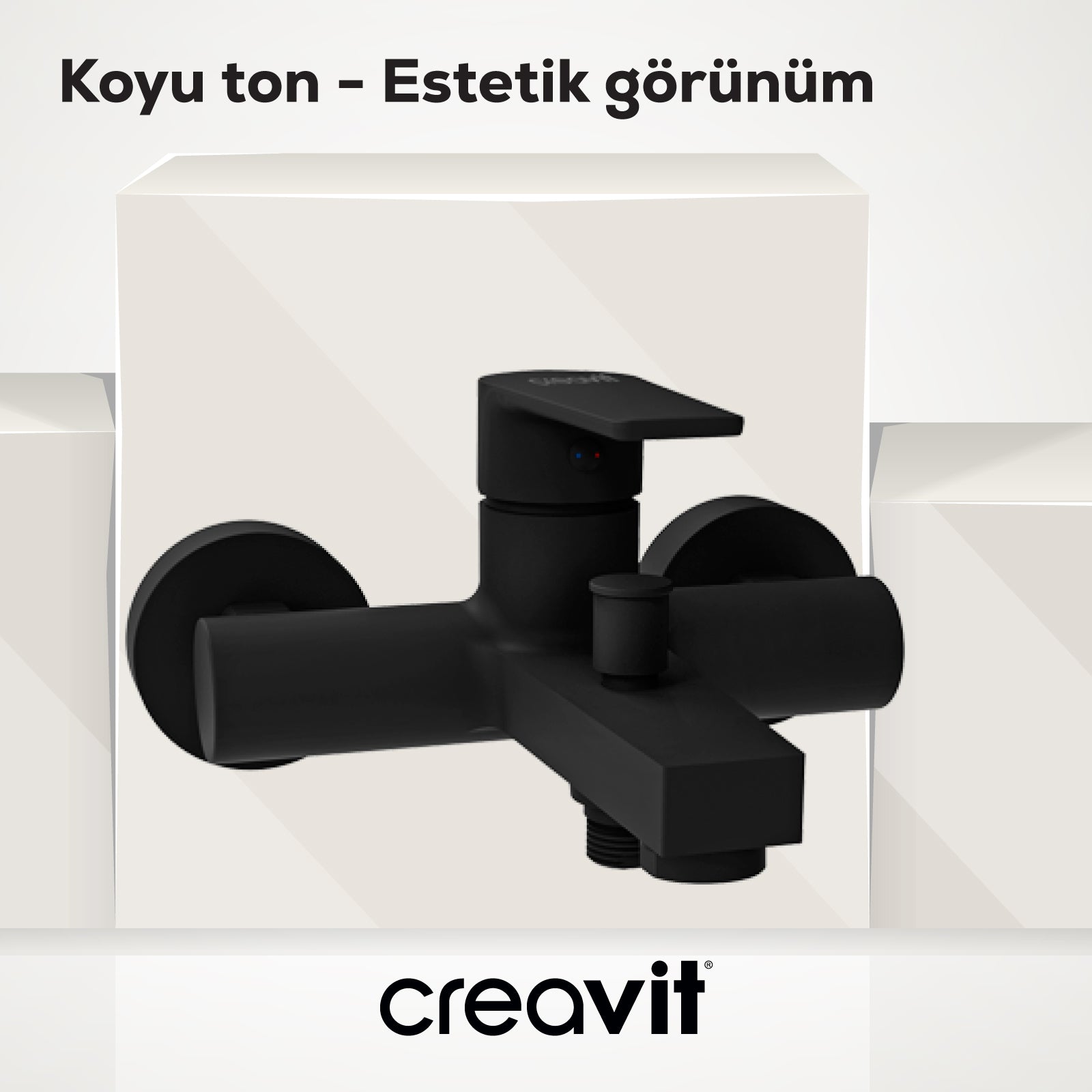 Sharp Banyo Armatürü Mat Siyah