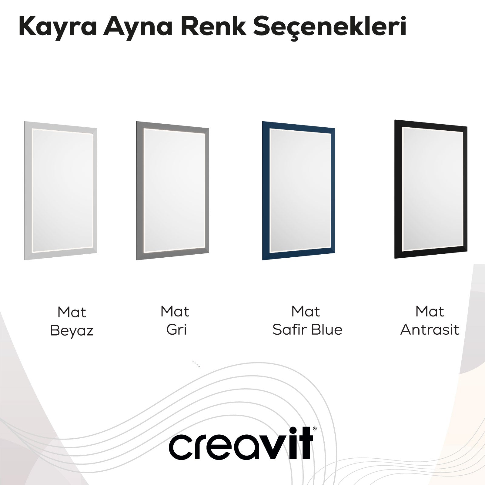 Kayra Led Ayna 50cm Mat Gri