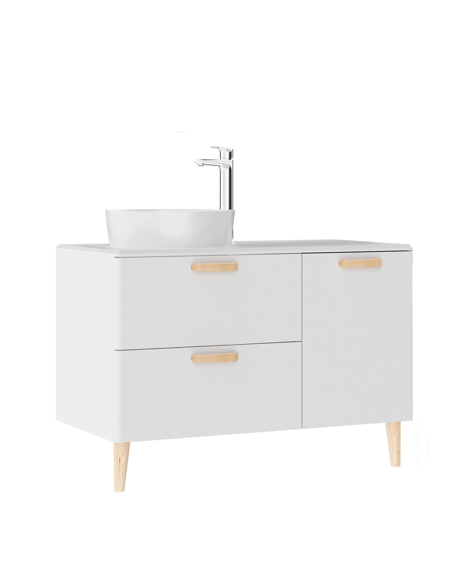 Patara Waschbeckenunterschrank 100cm Mattweiß