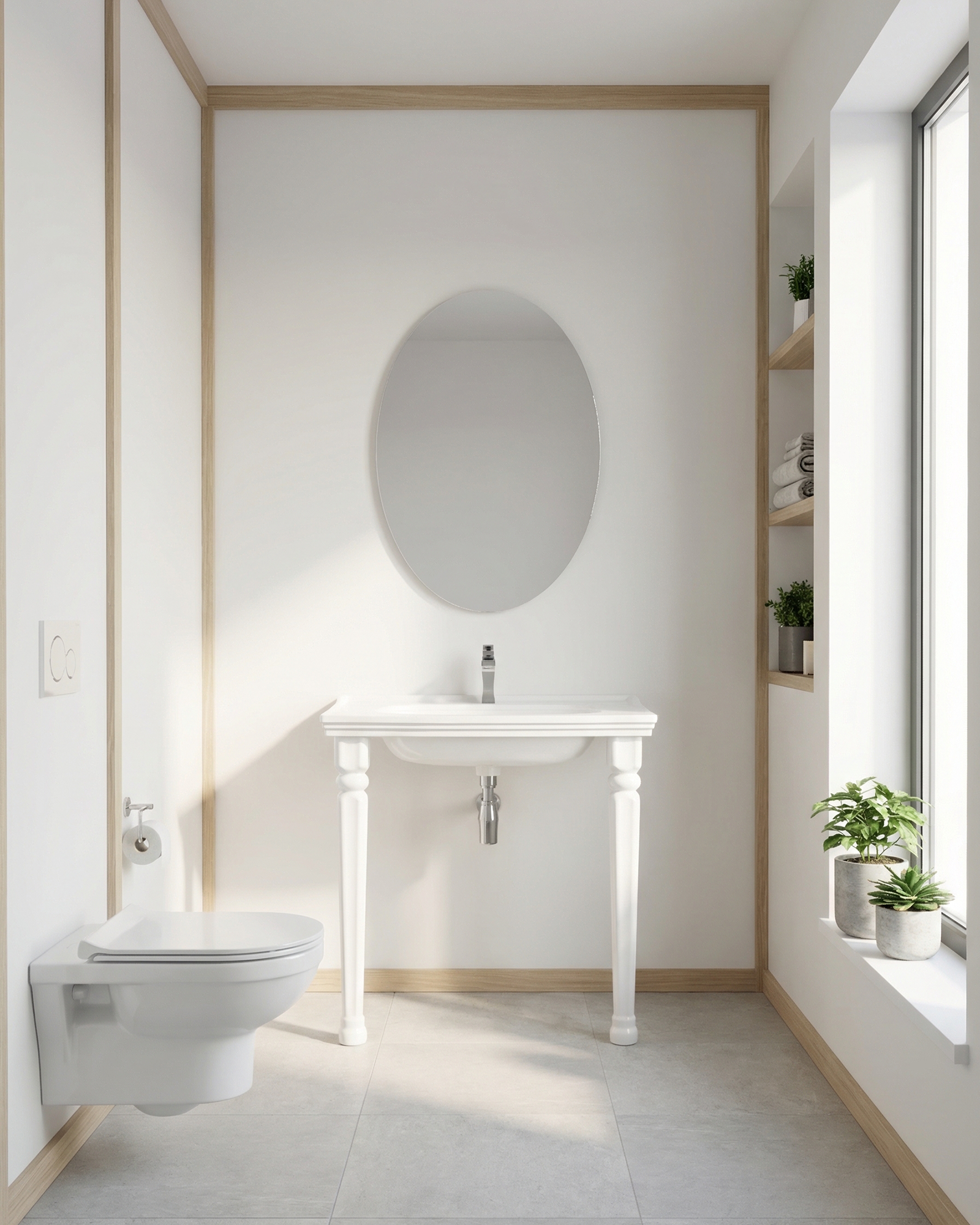 Antik Dolap Uyumlu 80 Cm Lavabo ve Ayak Seti
