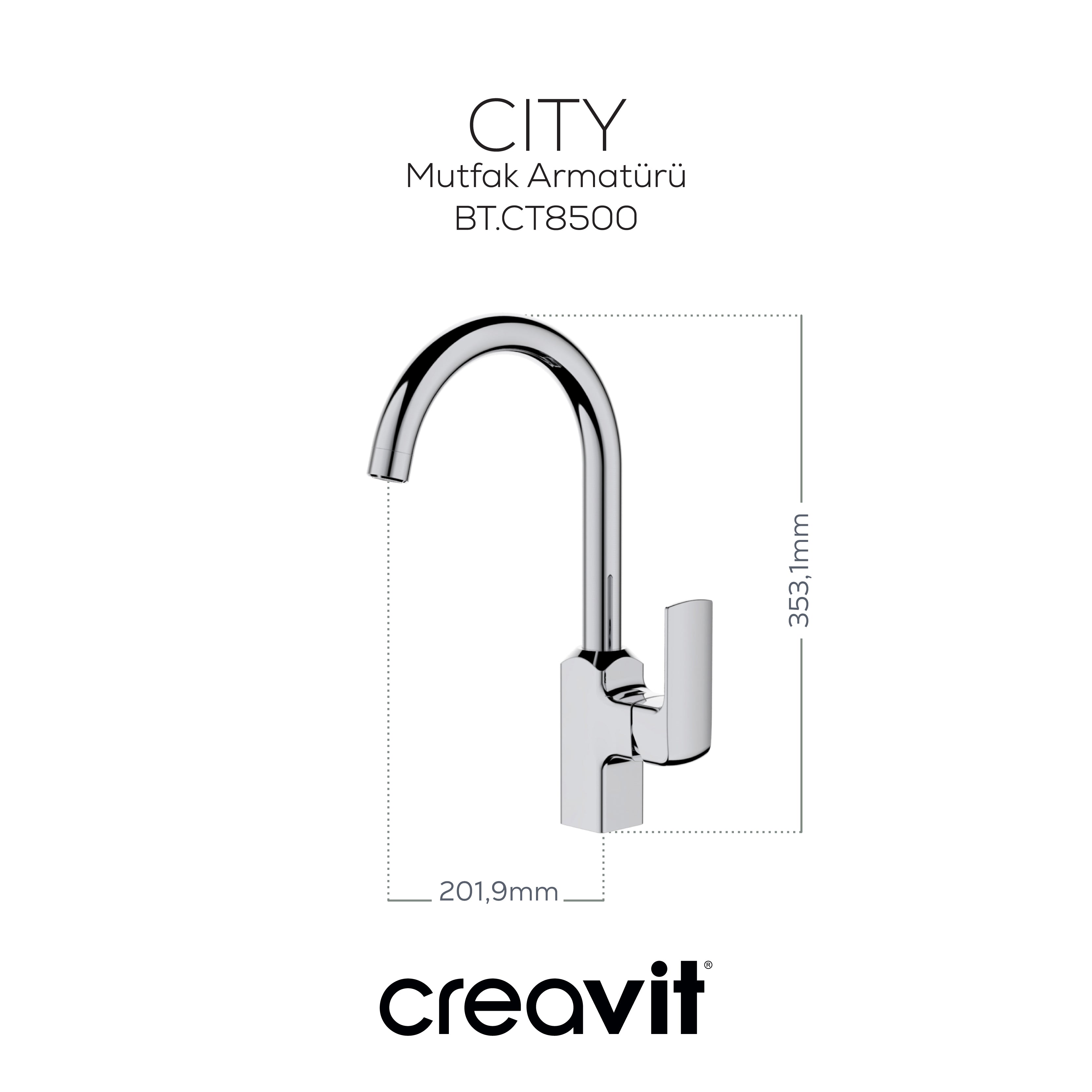 City Kitchen Faucet Chrome