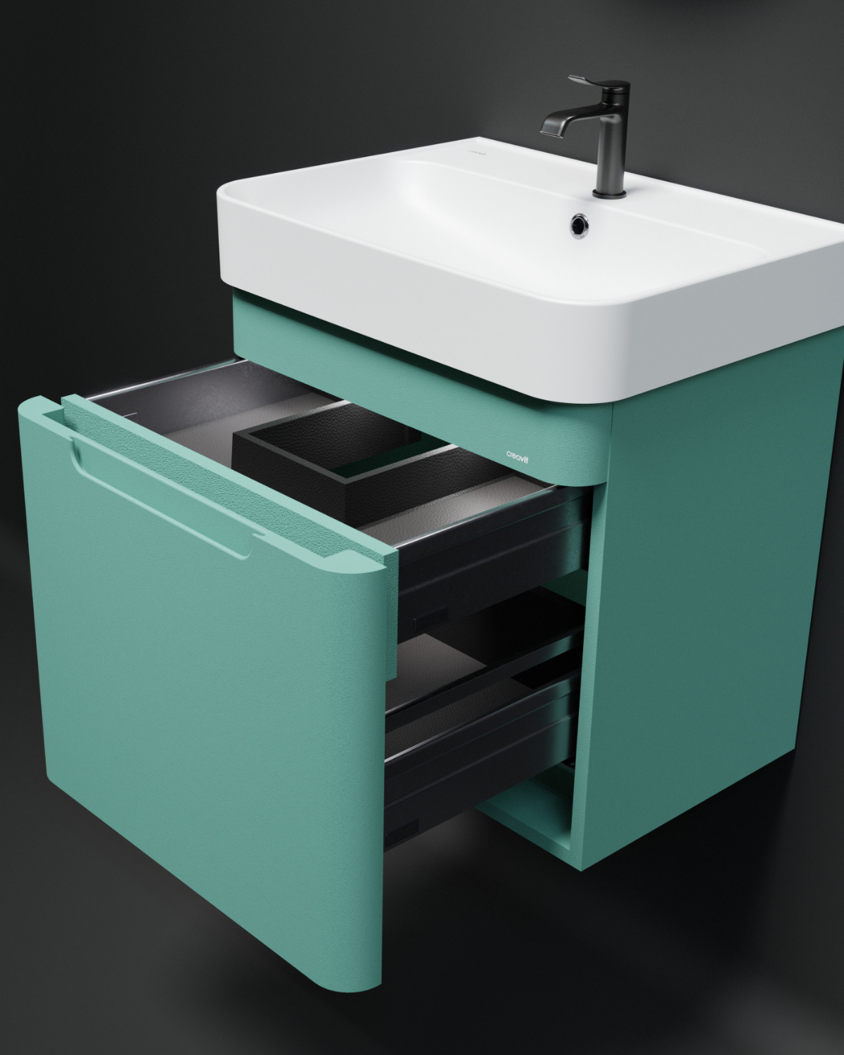 Colorit Waschbeckenunterschrank mit Schubladen 60 cm Nile Green