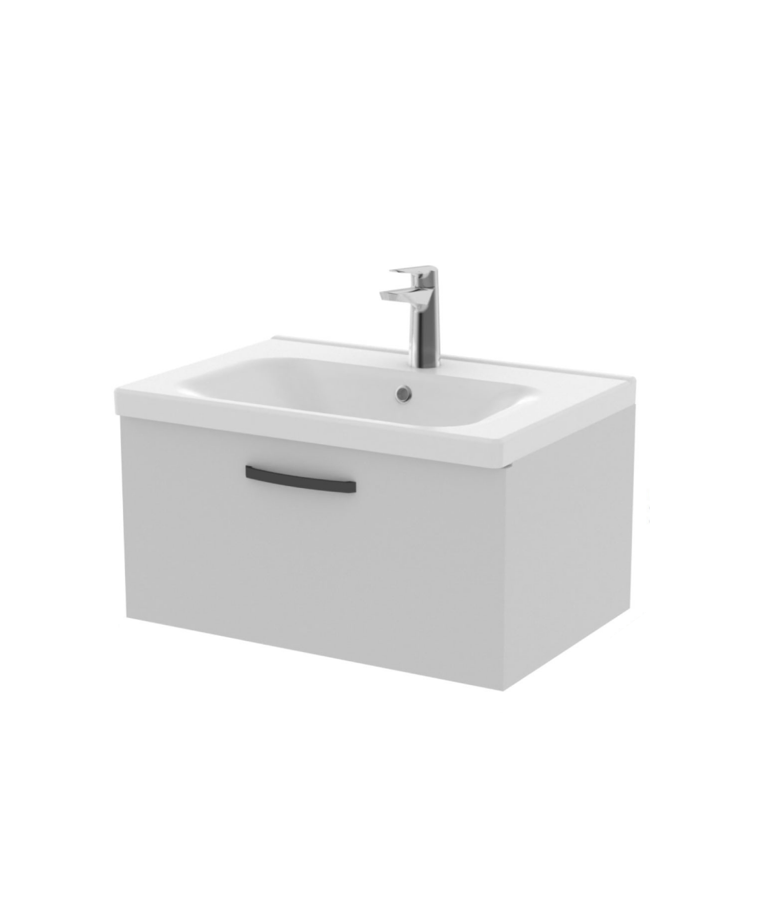 D10 Sink Cabinet with Drawers 65 cm White Melamine