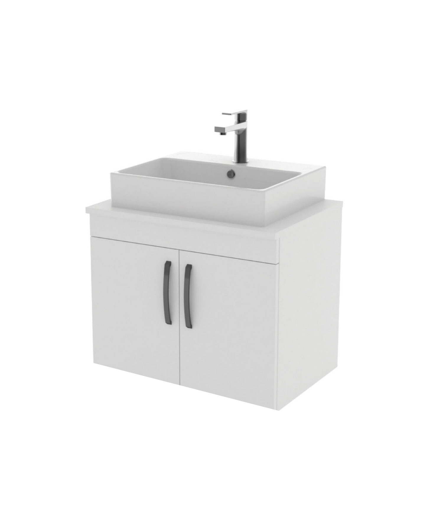 D10 Next Lavabo Dolabı Kapaklı 65 cm Beyaz