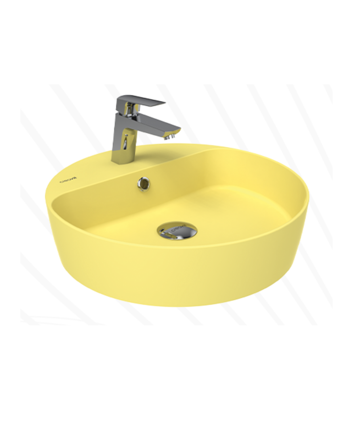 Loop 45cm Masa Üstü Çanak Lavabo Extra Limon Çiçeği