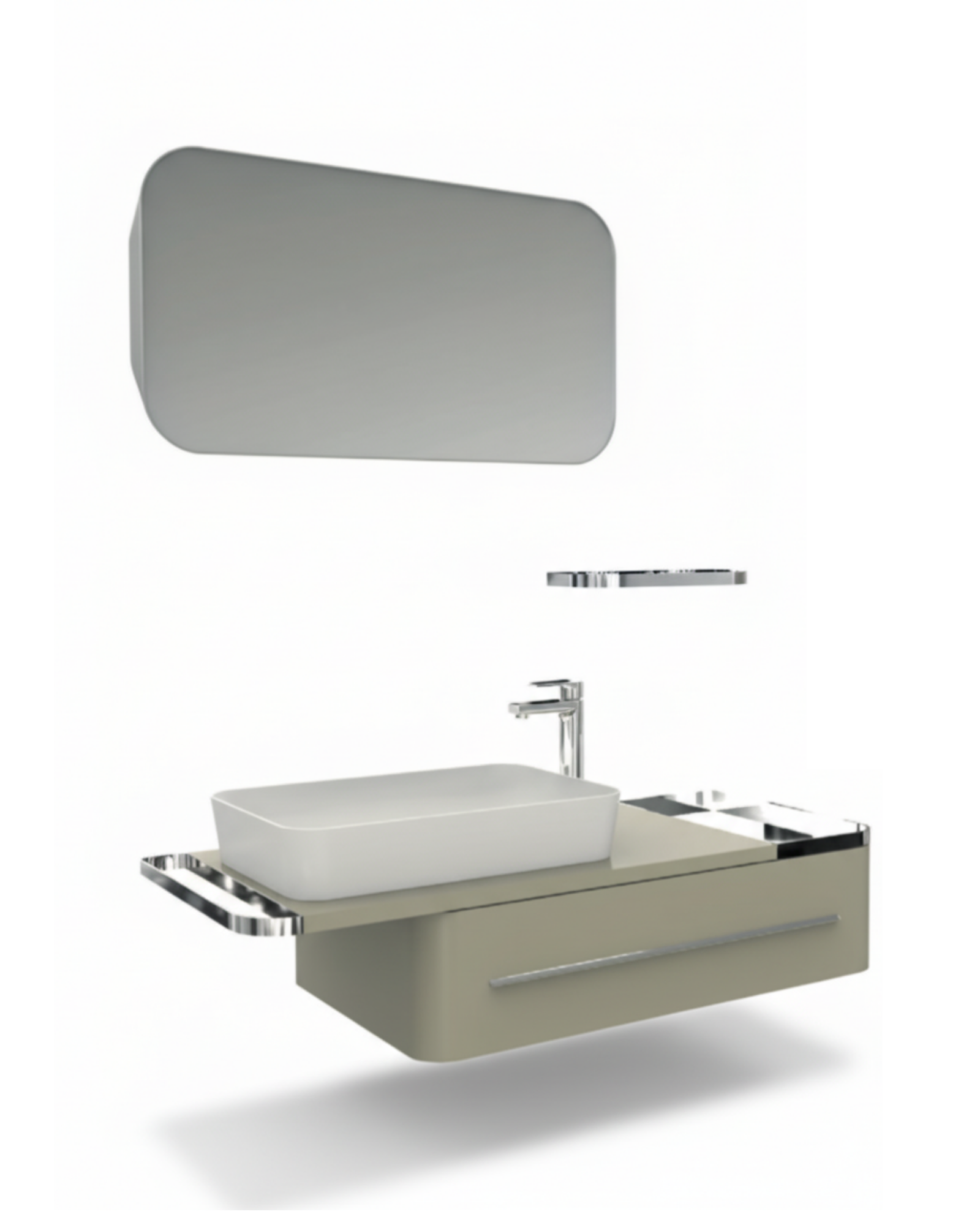 Angel Lavabo Dolabı 120 Cm Plazzo ve Led Ayna