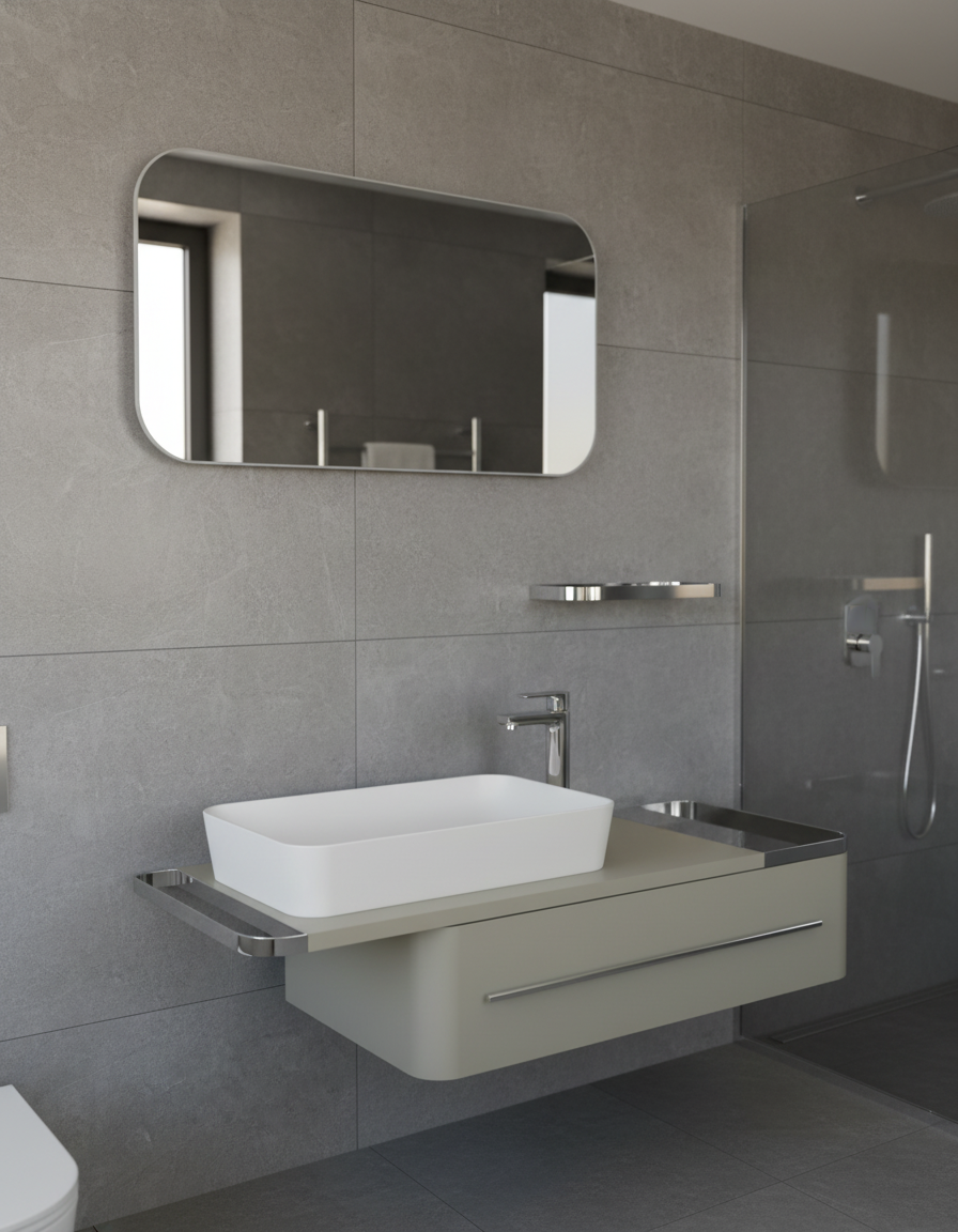 Angel Lavabo Dolabı 120 Cm Plazzo ve Led Ayna