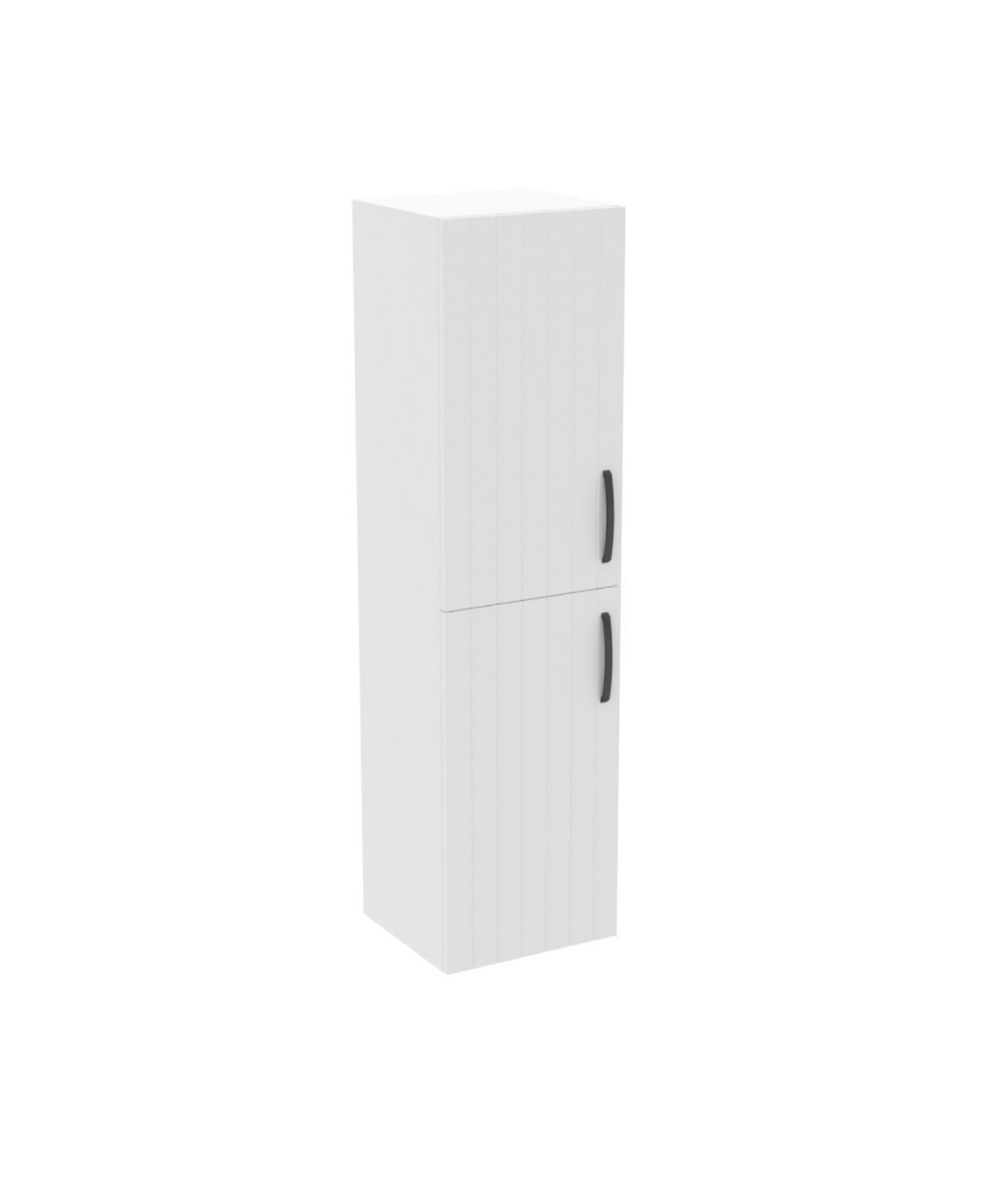 D10 40 cm Links Hochschrank Korpus Melamin weiß lackierte Tür