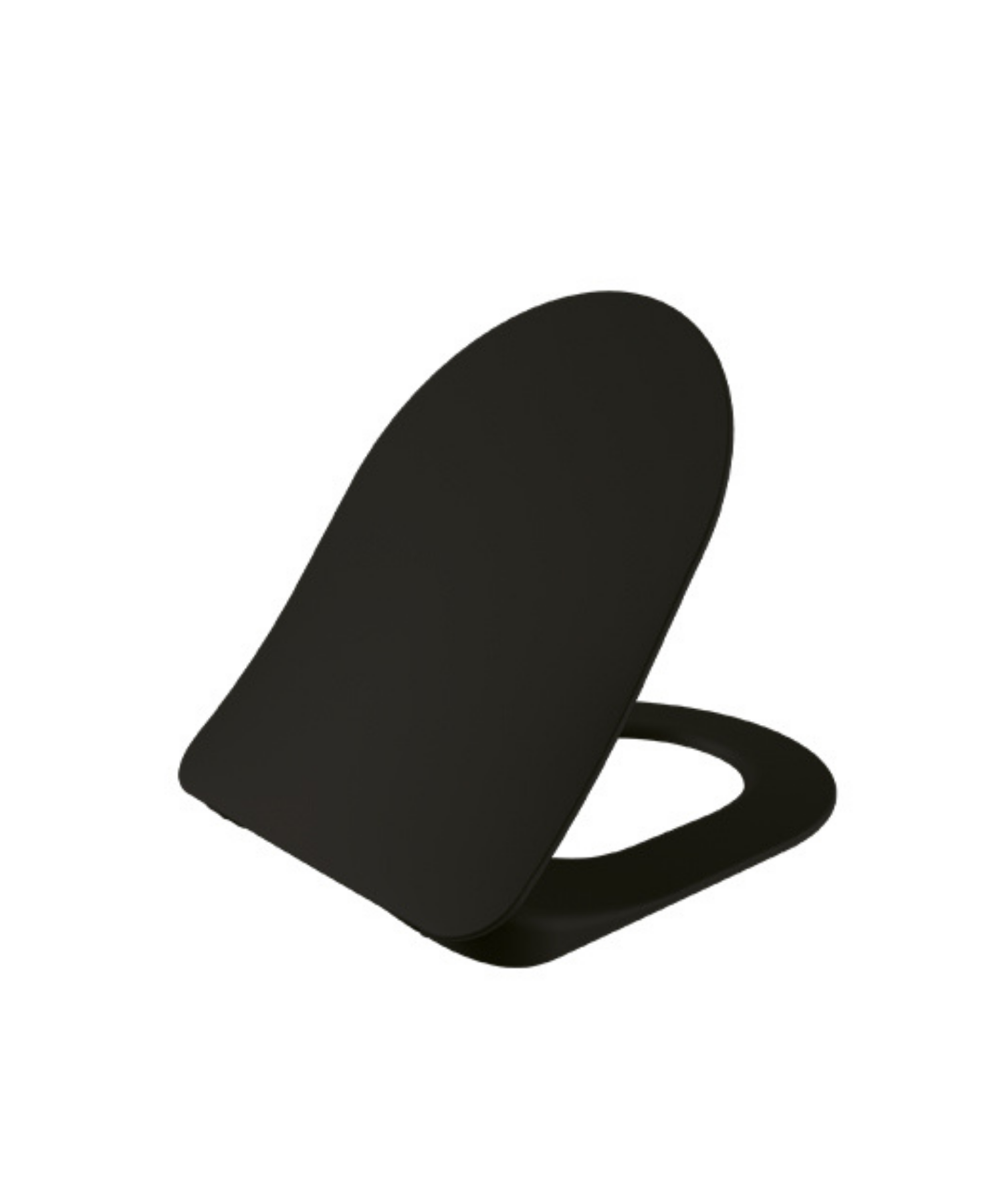 Duck Duroplast Toilettensitz mit Absenkautomatik, Kohleschwarz