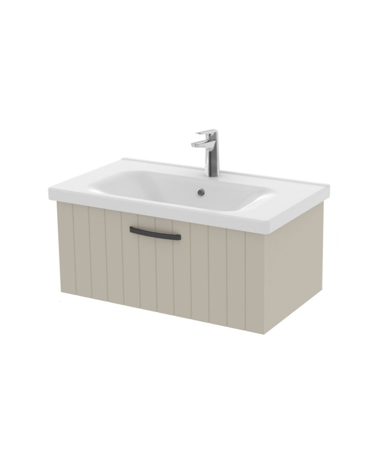 D10 Eksen Lavabo Dolabı Çekmeceli 80 cm Dafne Lake Kapak