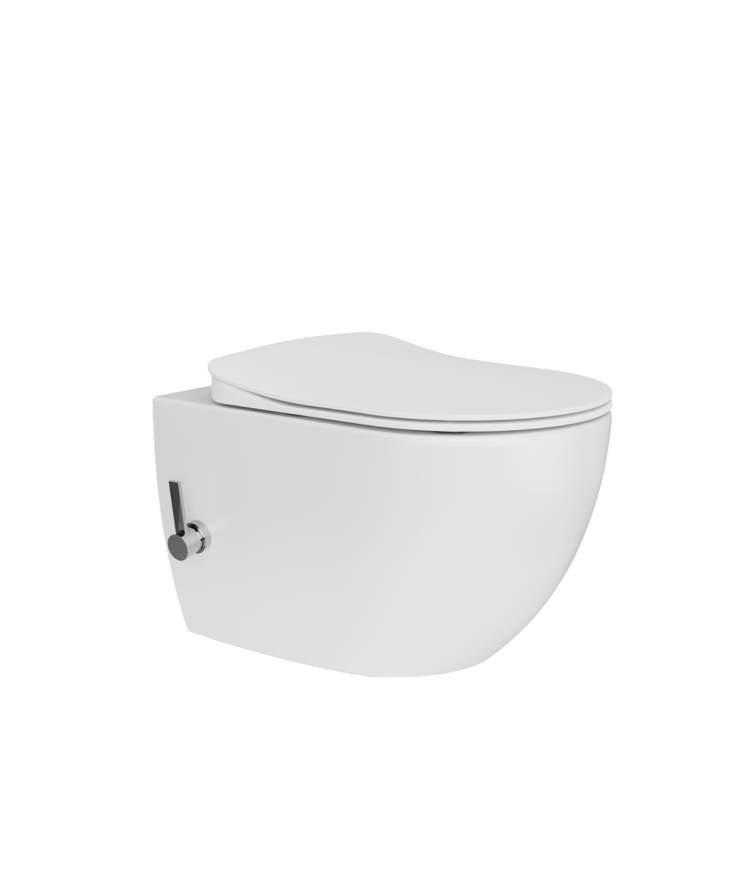 Gratis spülrandlose Toilette + Thermoplast-Toilettensitz mit langsam schließendem WC, weiß – Set