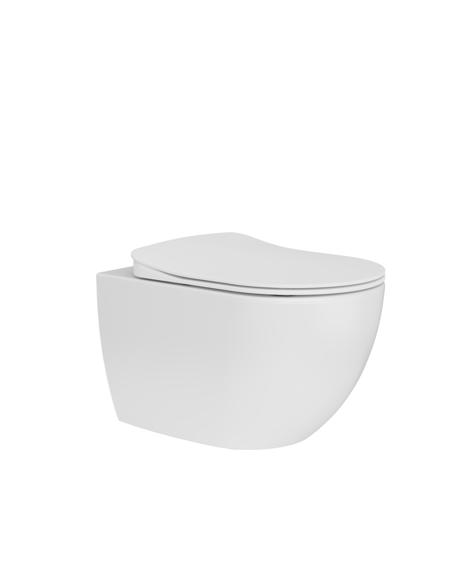 Gratis spülrandlose Toilette + Thermoplast-Toilettensitz mit langsam schließendem WC, weiß – Set