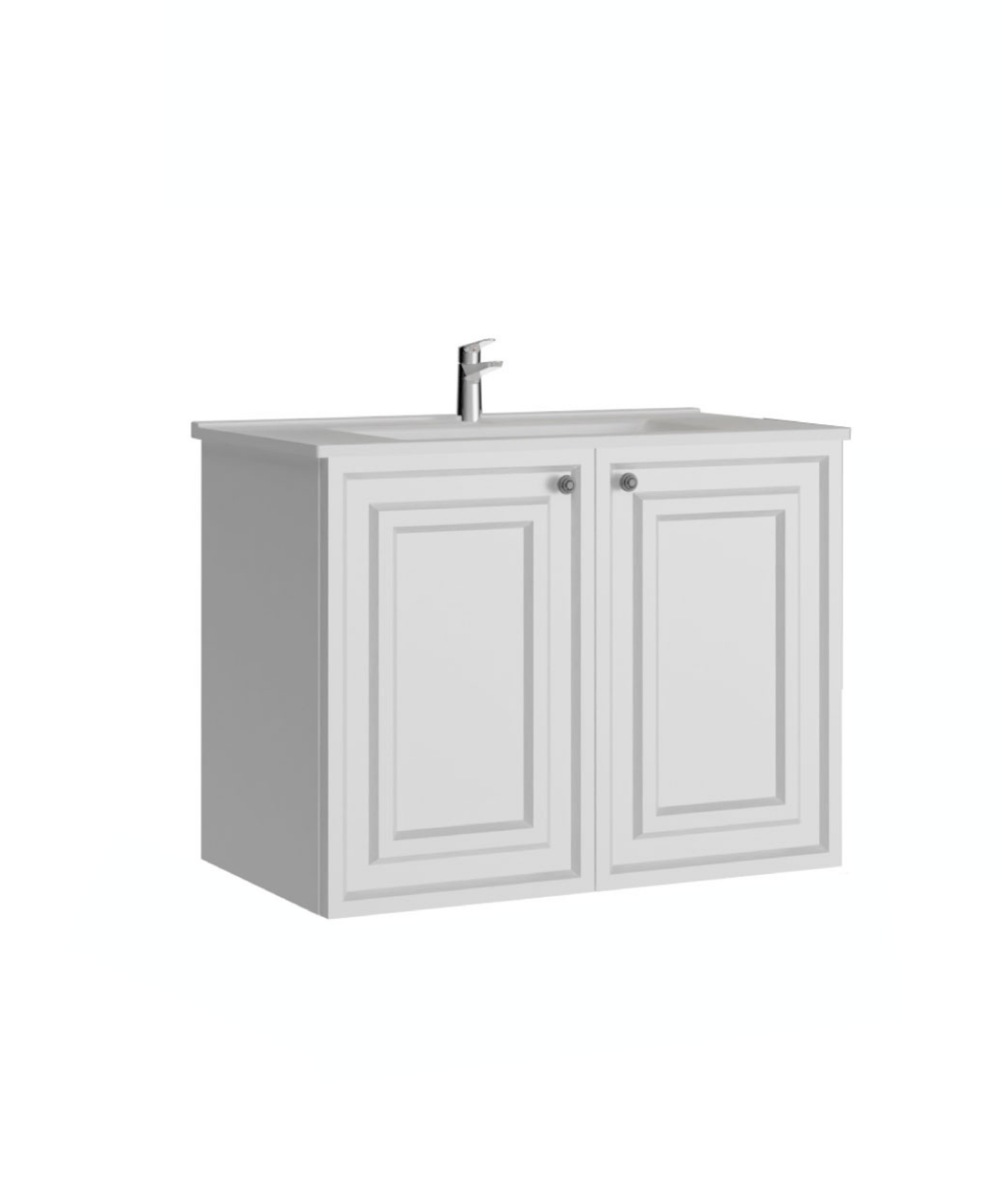 Kayra Sink Cabinet with Cover 80cm Matte White