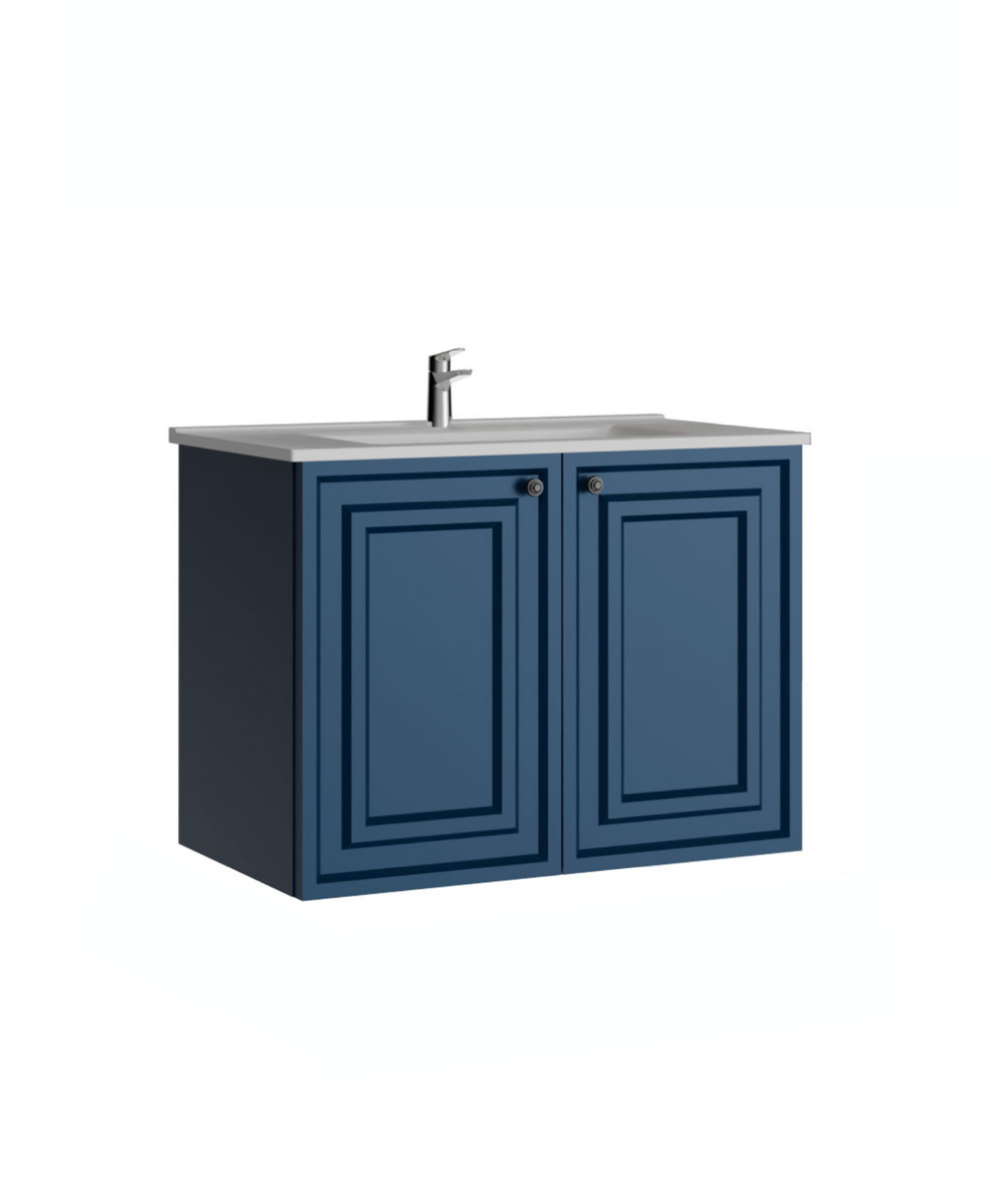Kayra Waschbeckenunterschrank, matt, Saphirblau, 80 cm