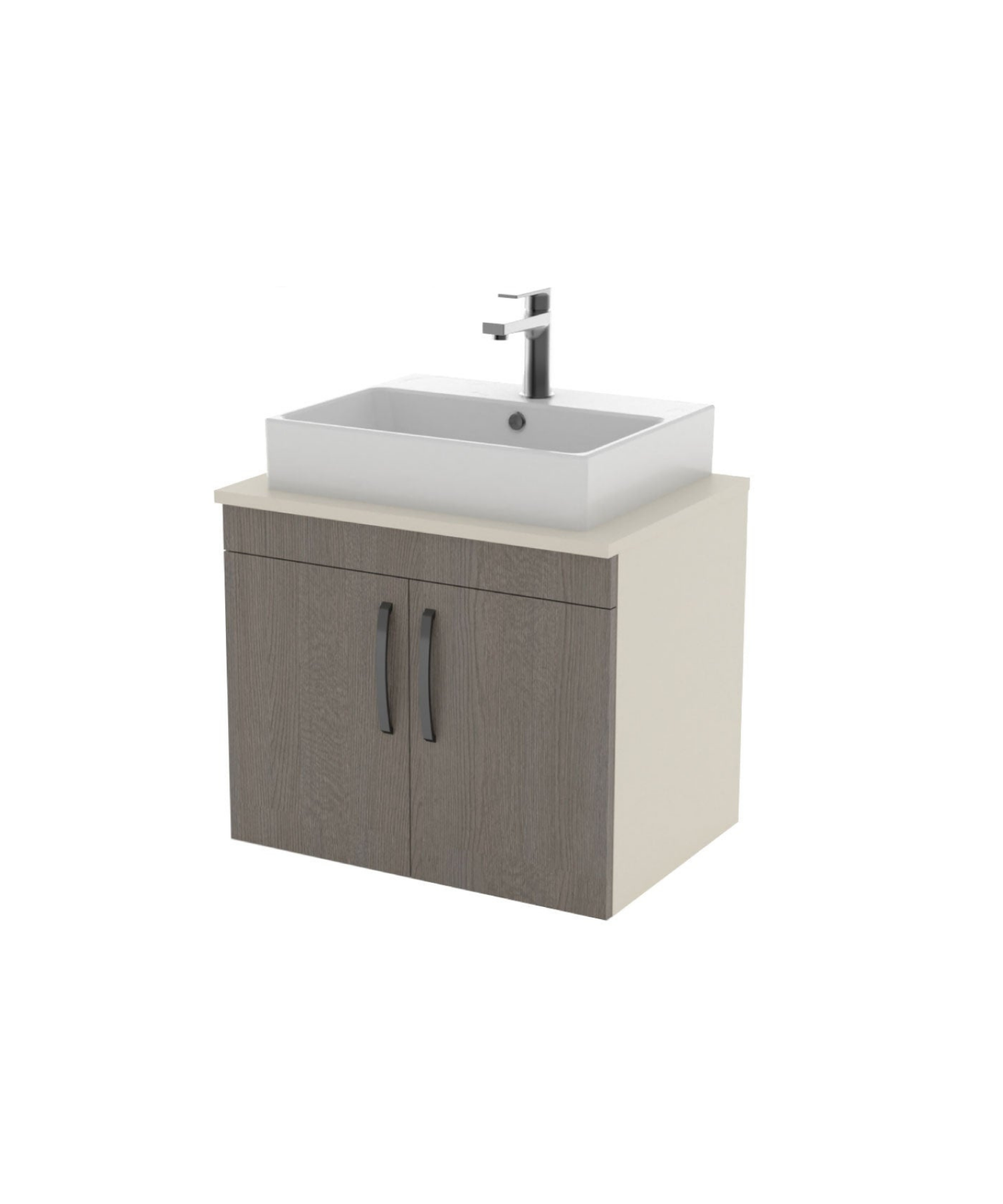 D10 Next Washbasin Cabinet with Door 65 cm Dafne Body Anthracite Oak Door