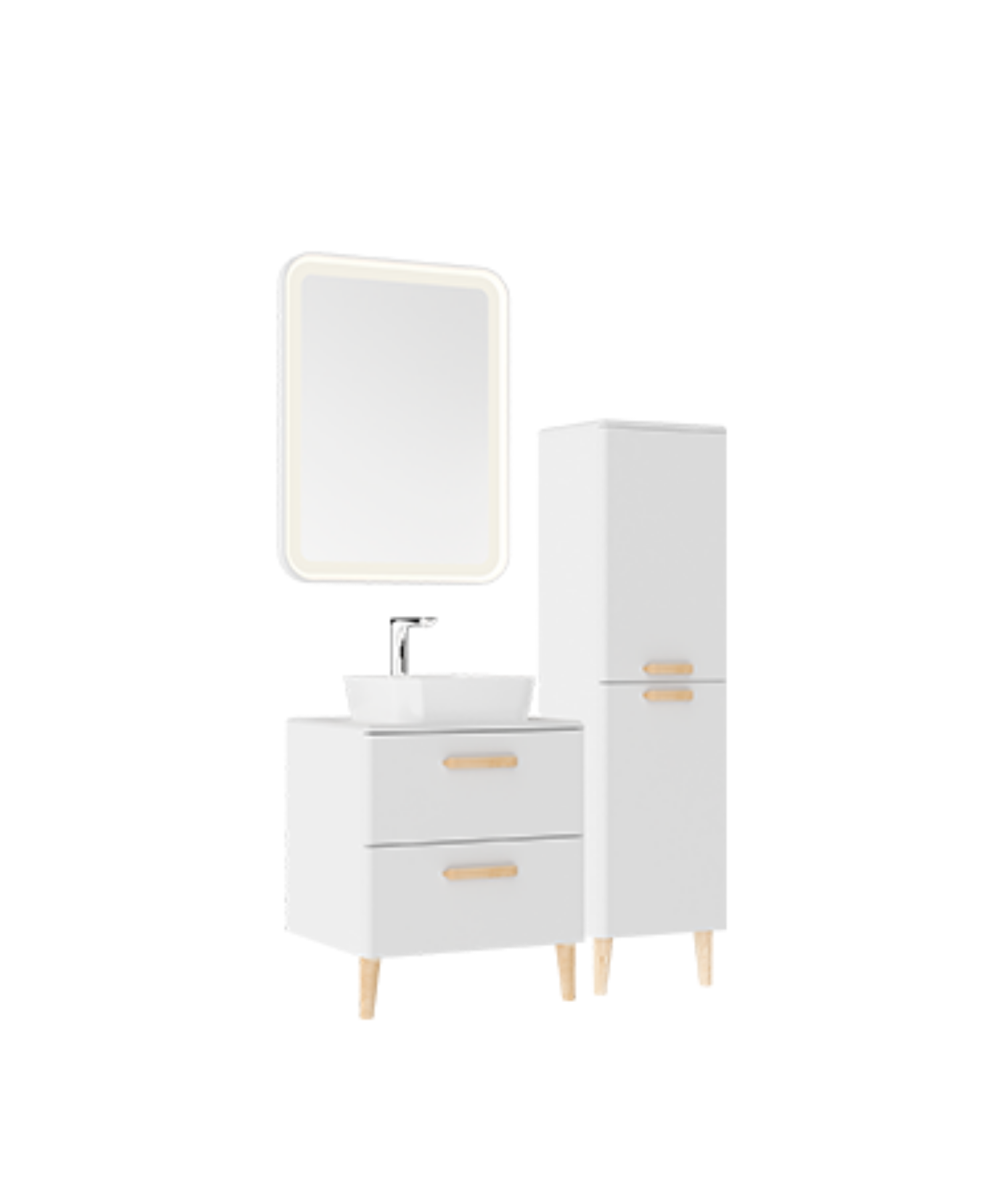 Patara Lavabo Dolabı 60 cm Mat Beyaz