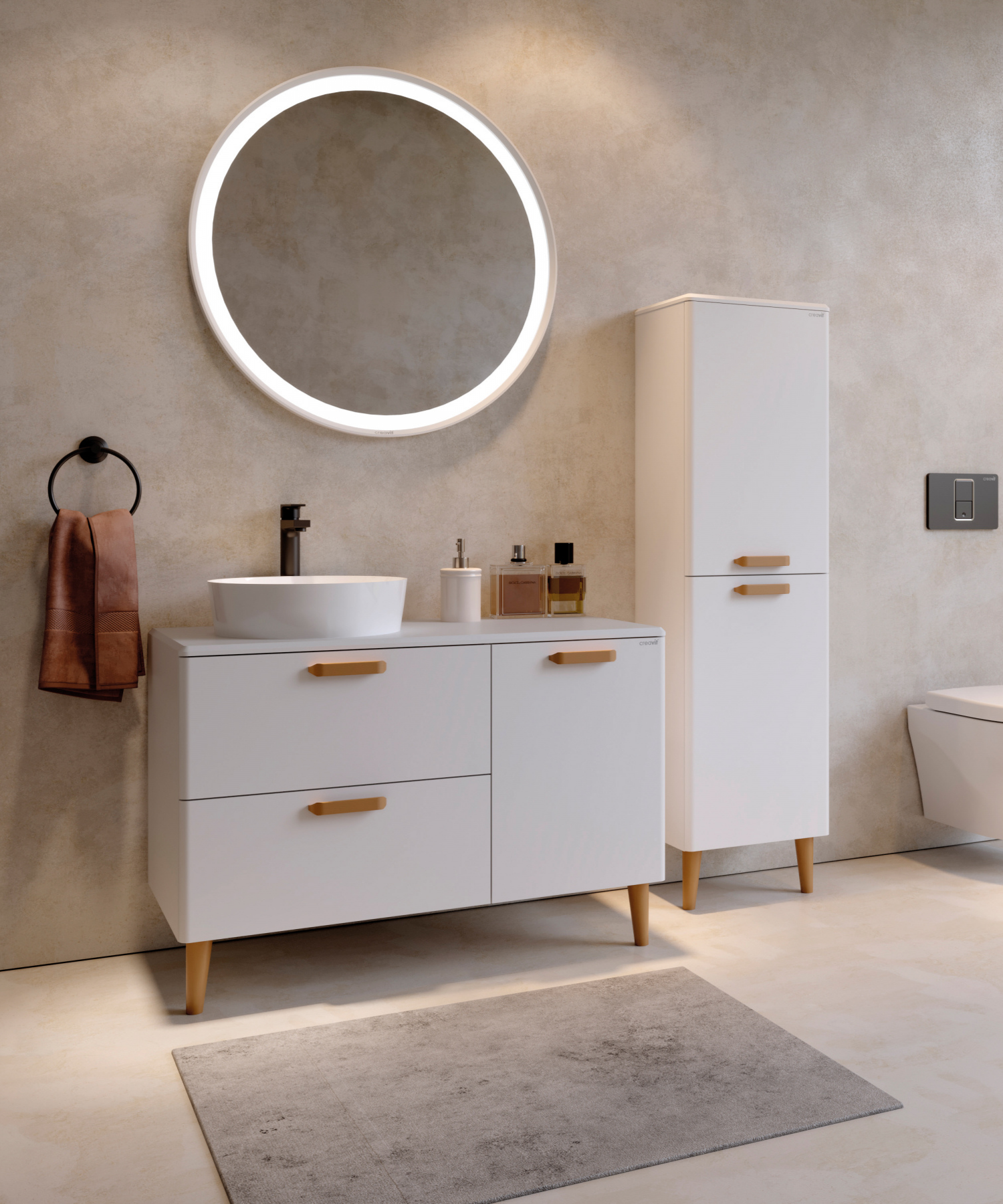 Patara Tall Cabinet 147 cm Matte White