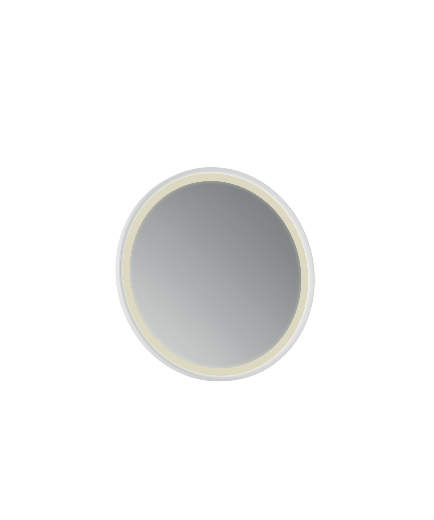 Patara Runder LED-Spiegel 60 cm Mattweiß