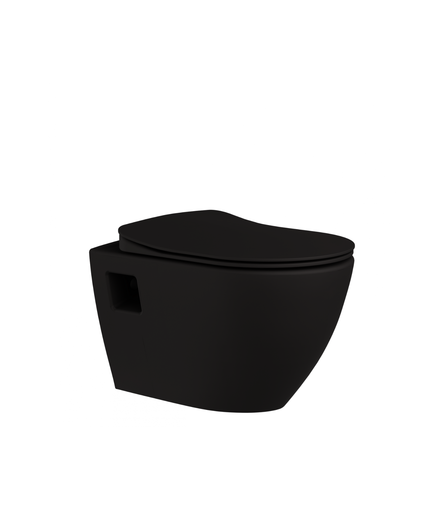 Terra Asma Klozet + Duroplast Yavaş Kapanan Klozet Kapağı Mat Siyah - Set