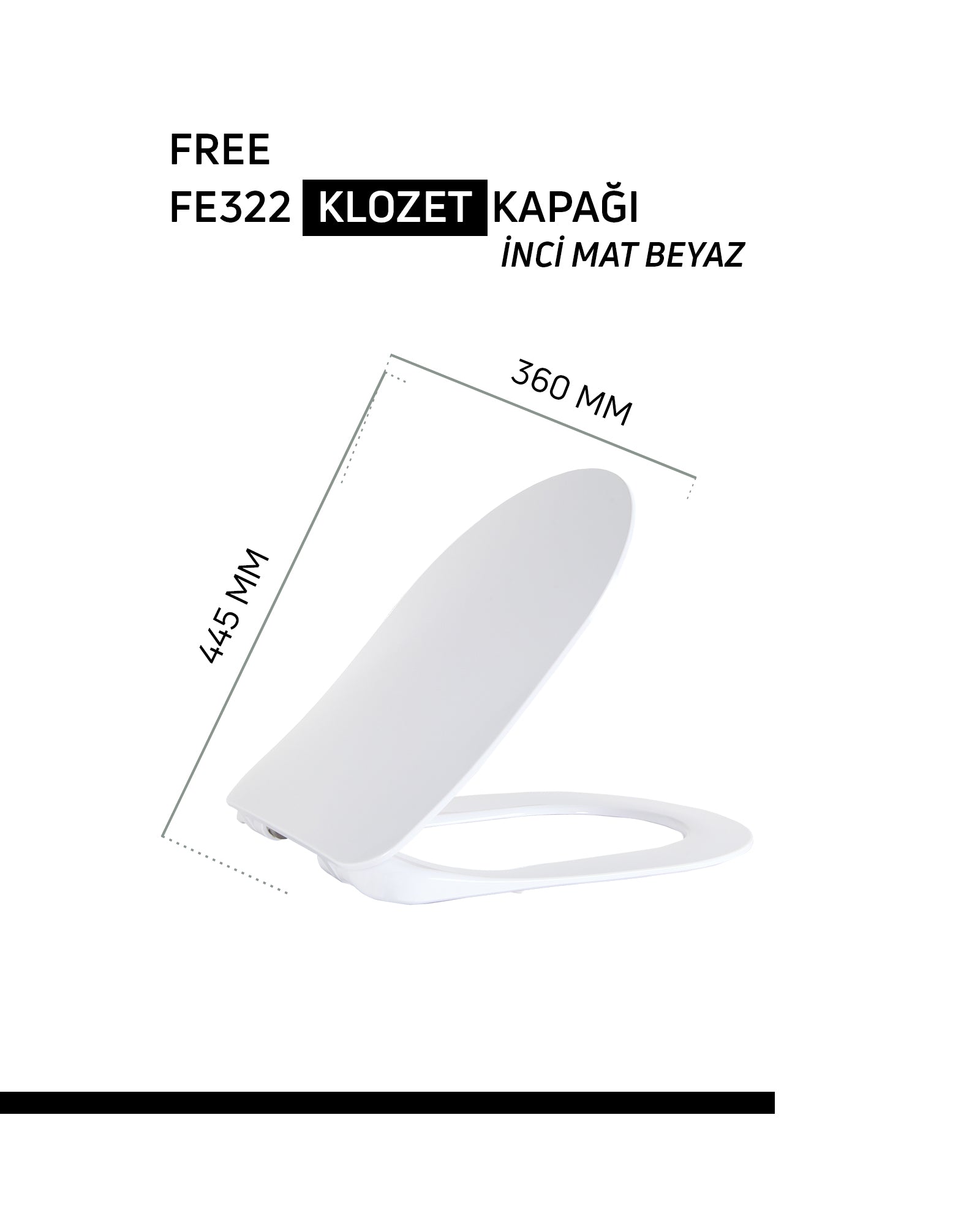 Gratis Rim-Off Duroplast Slow Close WC-Sitz Perlmatt Weiß Set