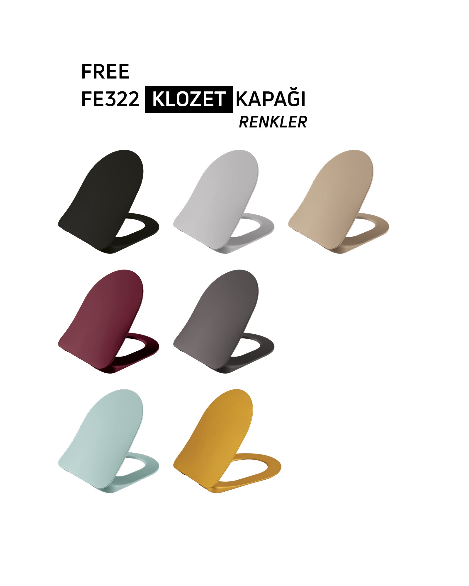 Gratis Rim-Off Duroplast Soft-Close WC-Sitz Beeren-Set