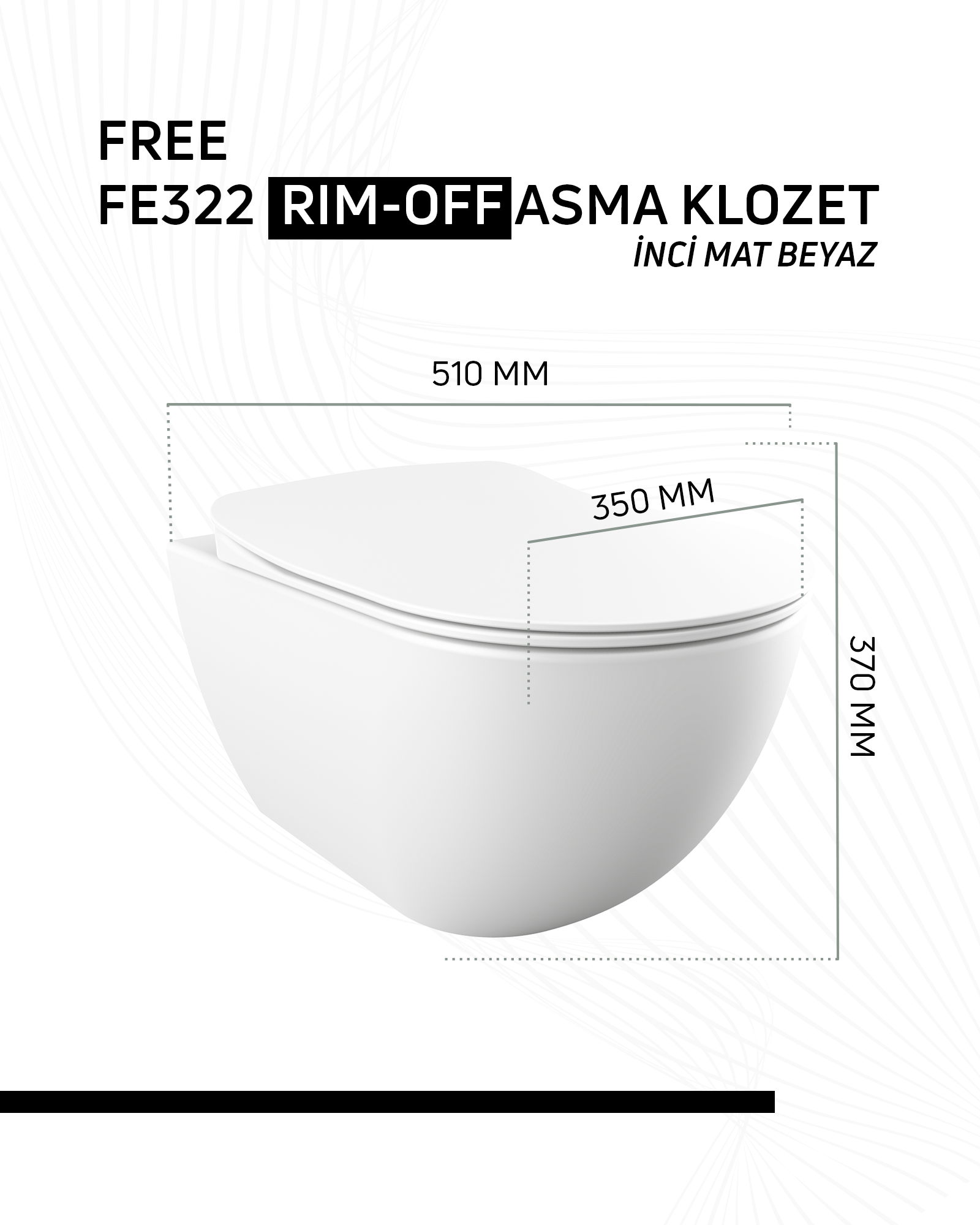 Gratis Rim-Off Duroplast Slow Close WC-Sitz Perlmatt Weiß Set