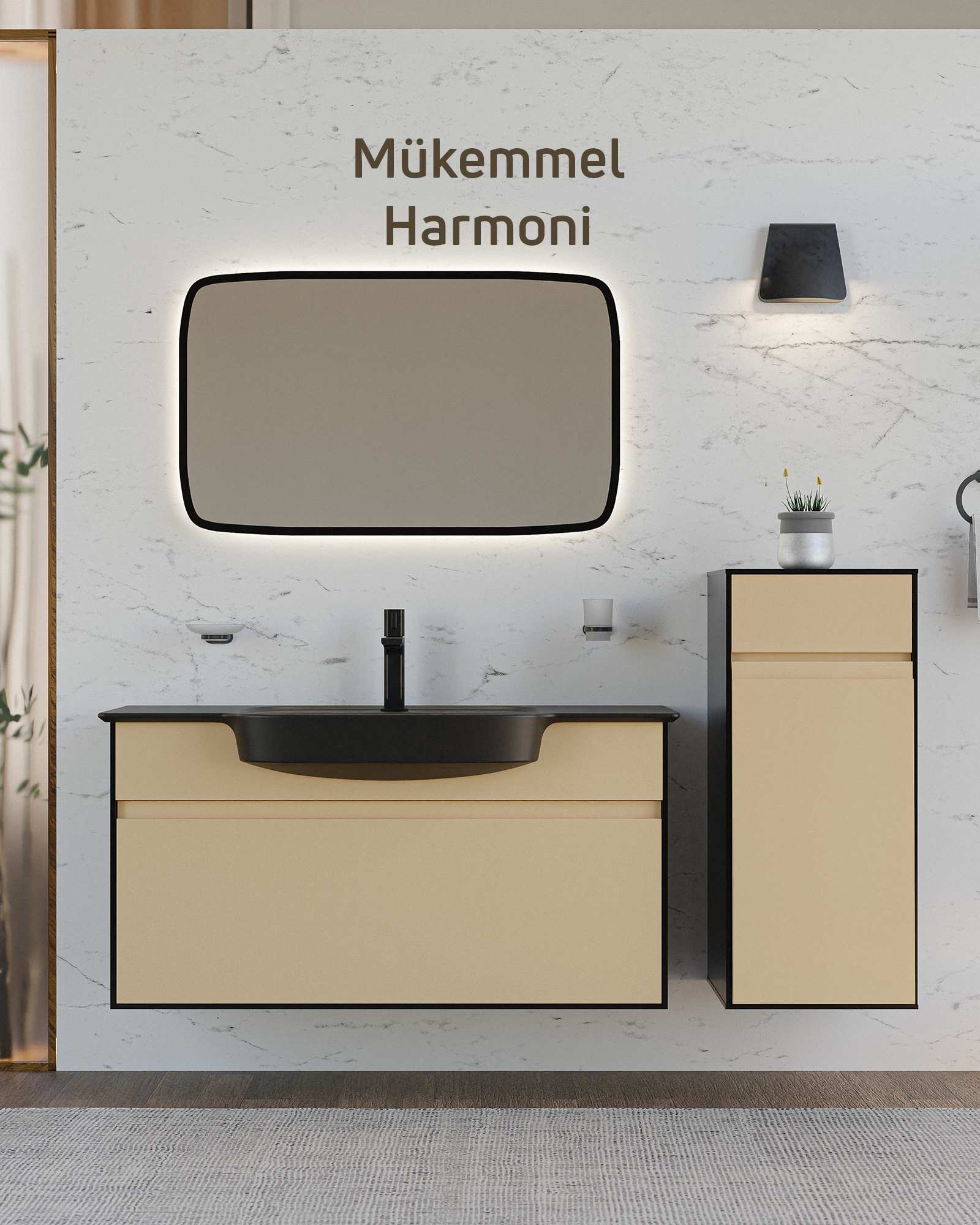 Saily Ovaler LED-Spiegel 53 cm