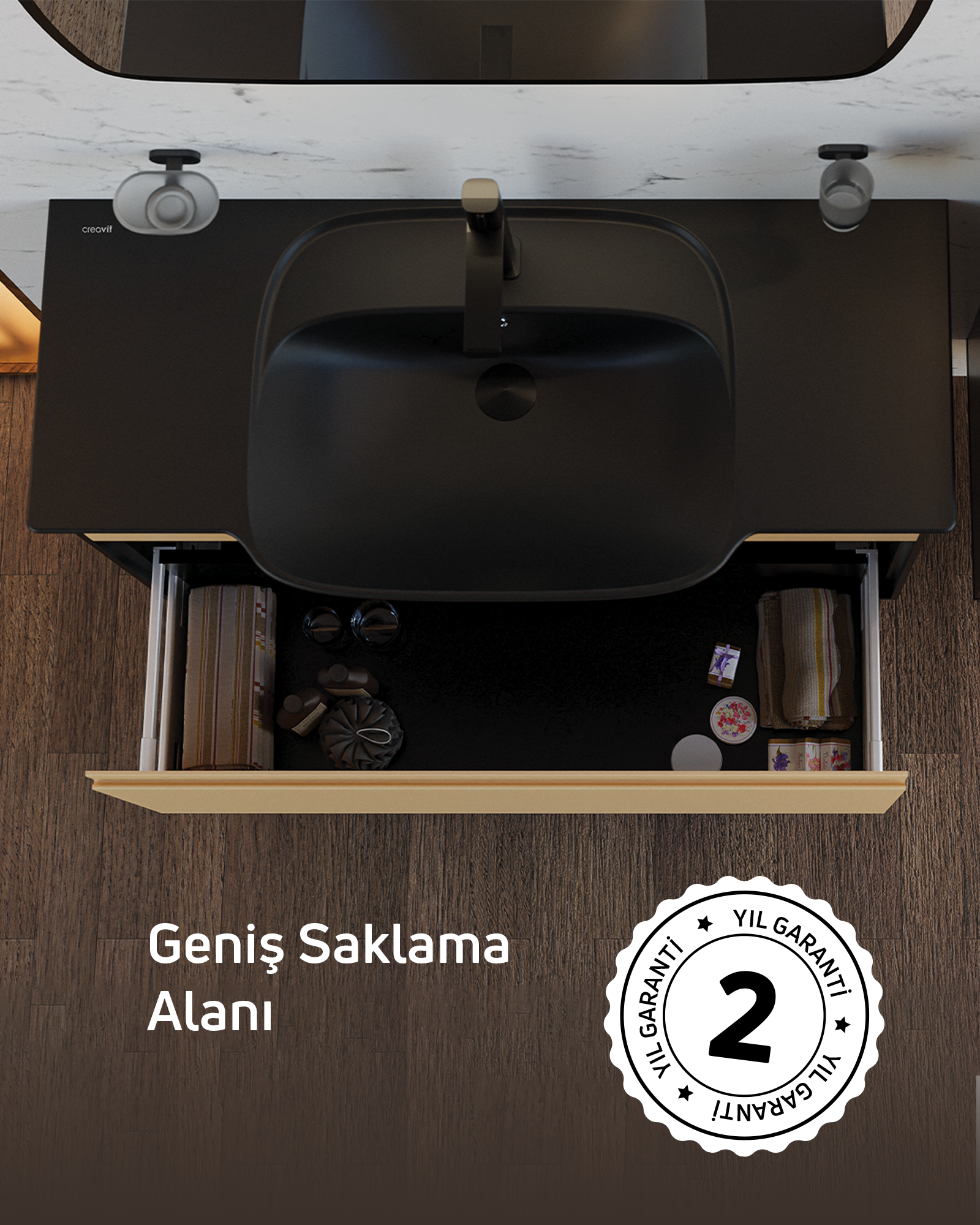 Saily Lavabo Dolabı 100 cm