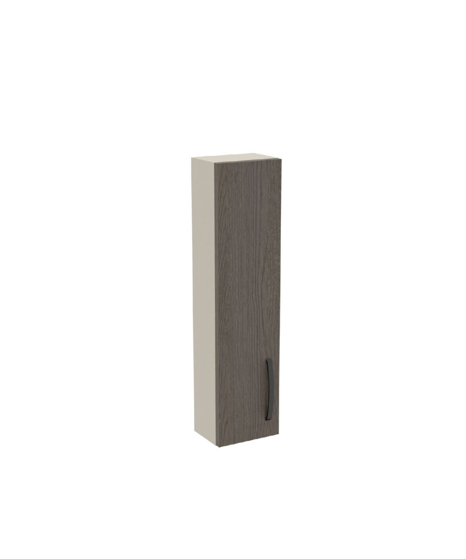 D10 20 cm Left Upper Cabinet Dafne Melamine Body Anthracite Oak Door