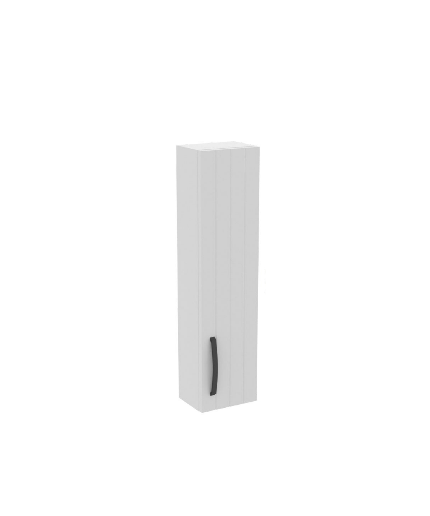 D10 20 cm Left Upper Cabinet White Melamine Body Lacquered Door