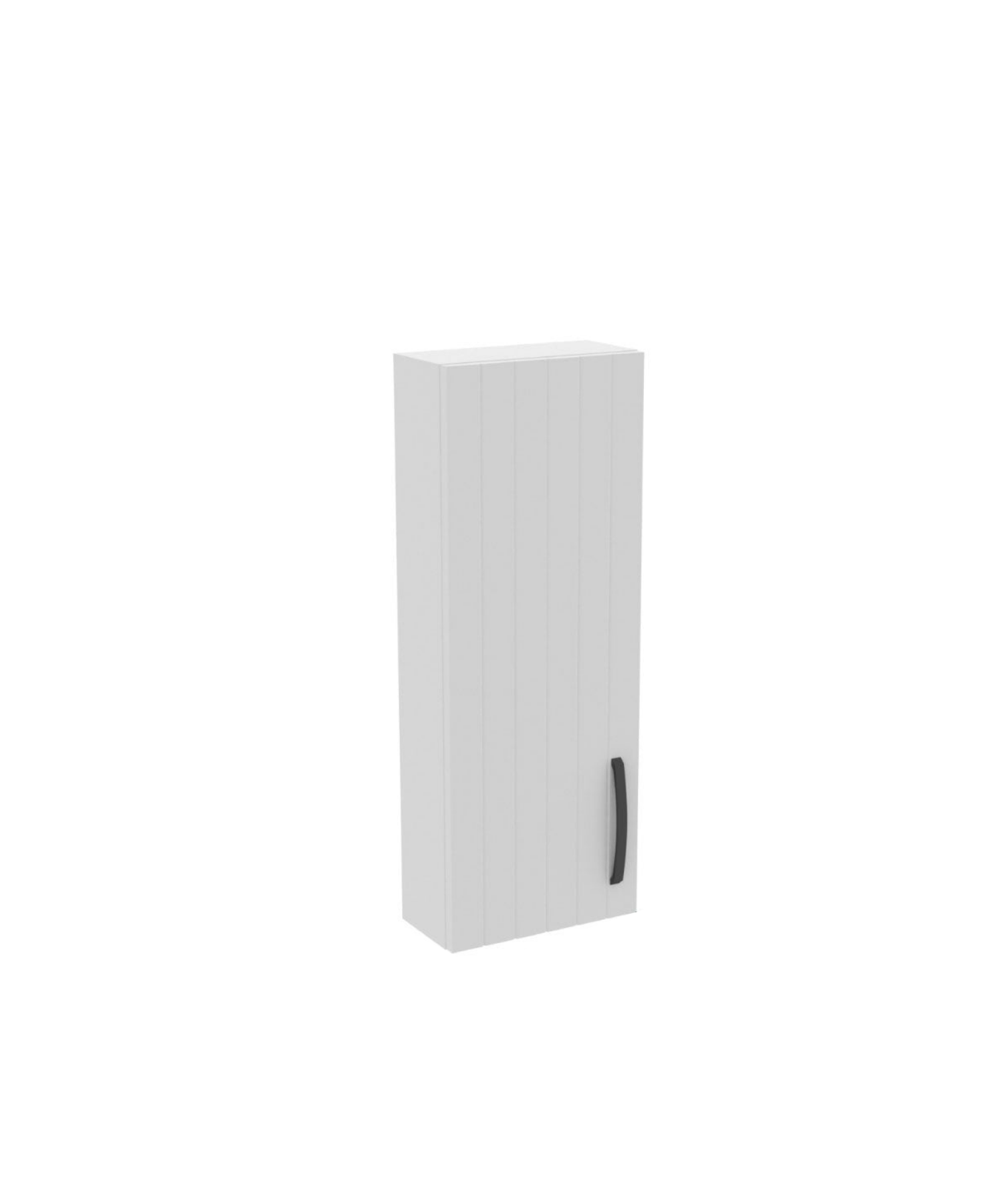 D10 30 cm Left Upper Cabinet White Melamine Body Lacquered Door