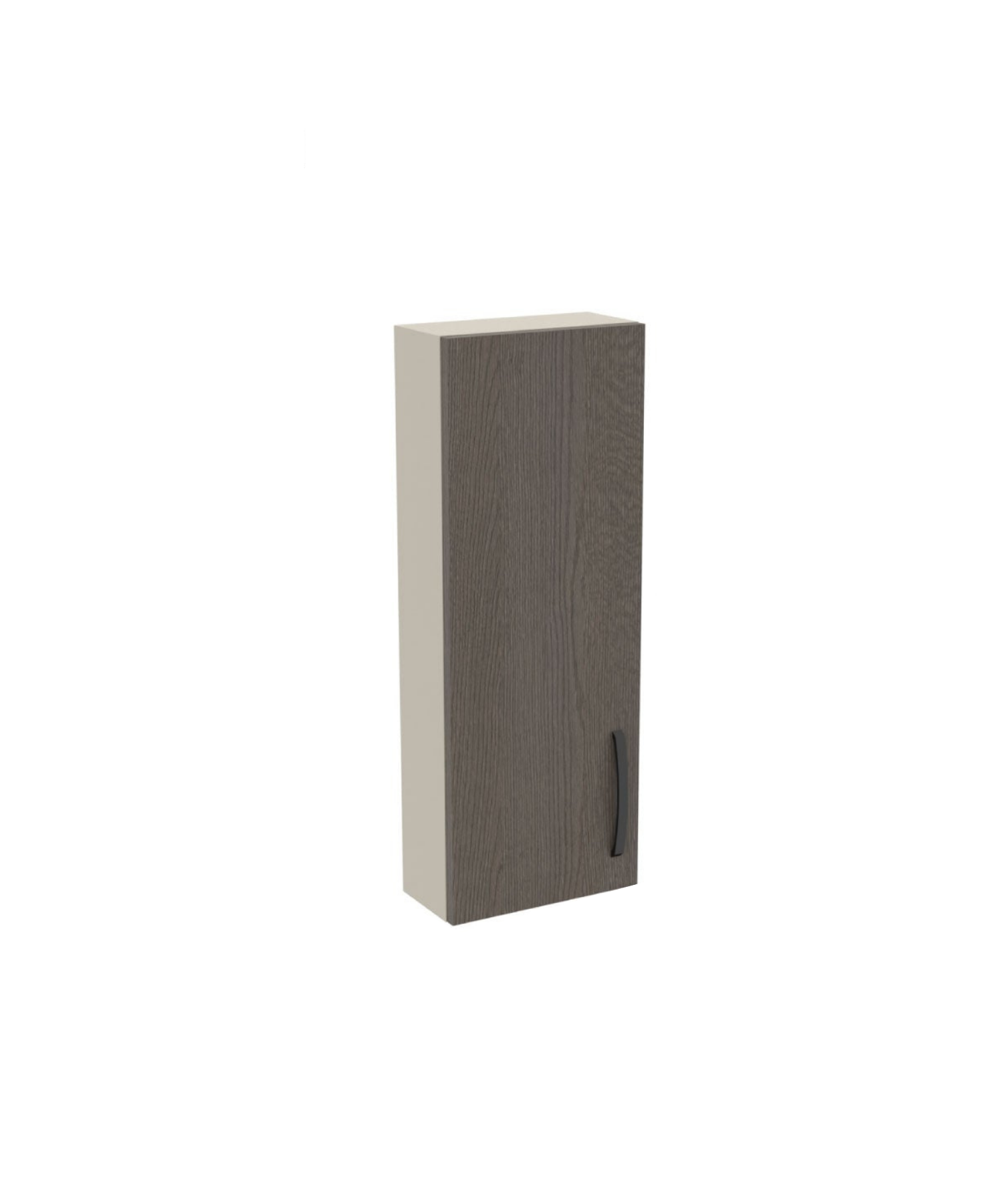D10 30 cm Right Upper Cabinet Dafne Melamine Body Anthracite Oak Door