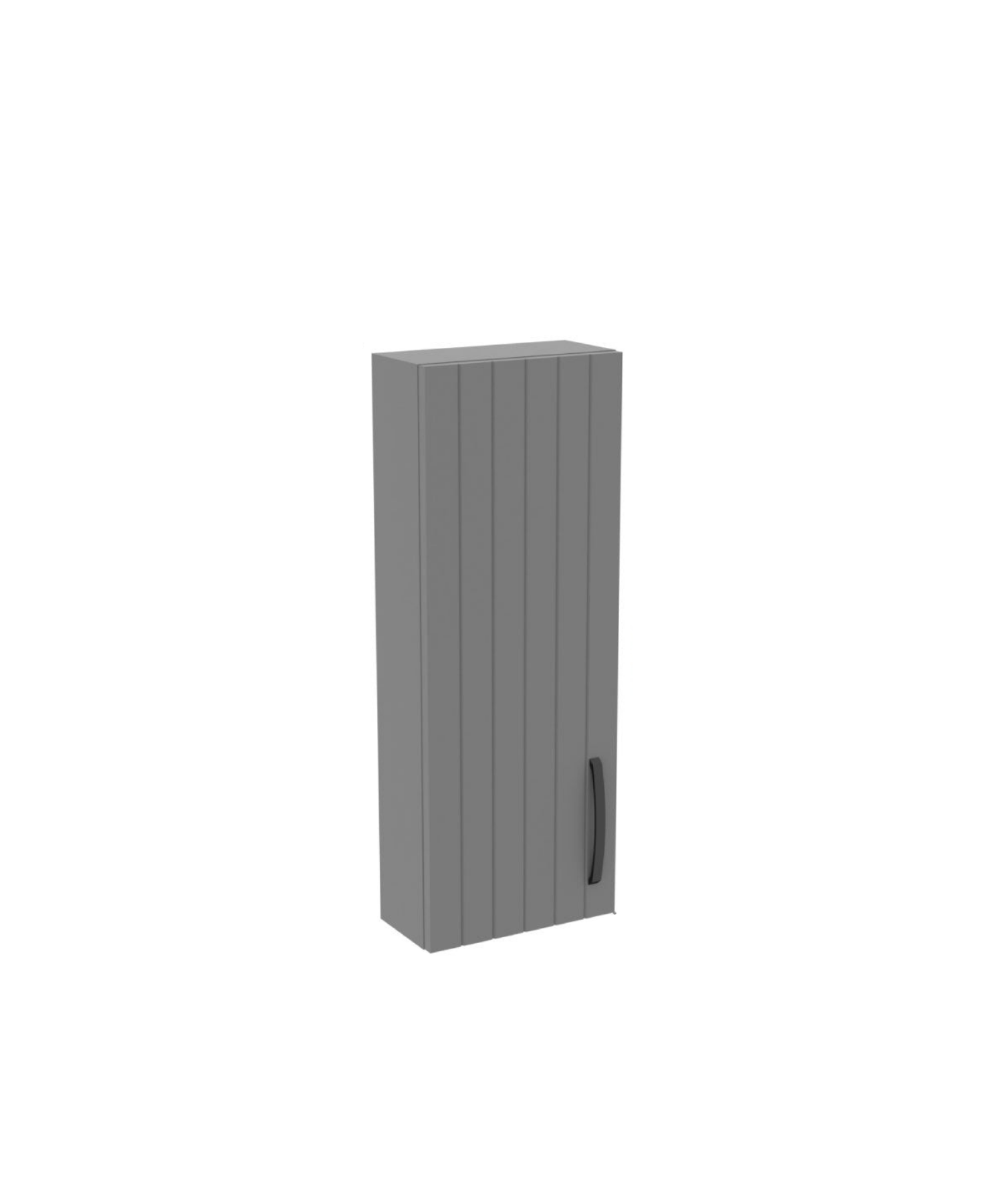 D10 30 cm Left Upper Cabinet Gray Melamine Body Lacquered Door