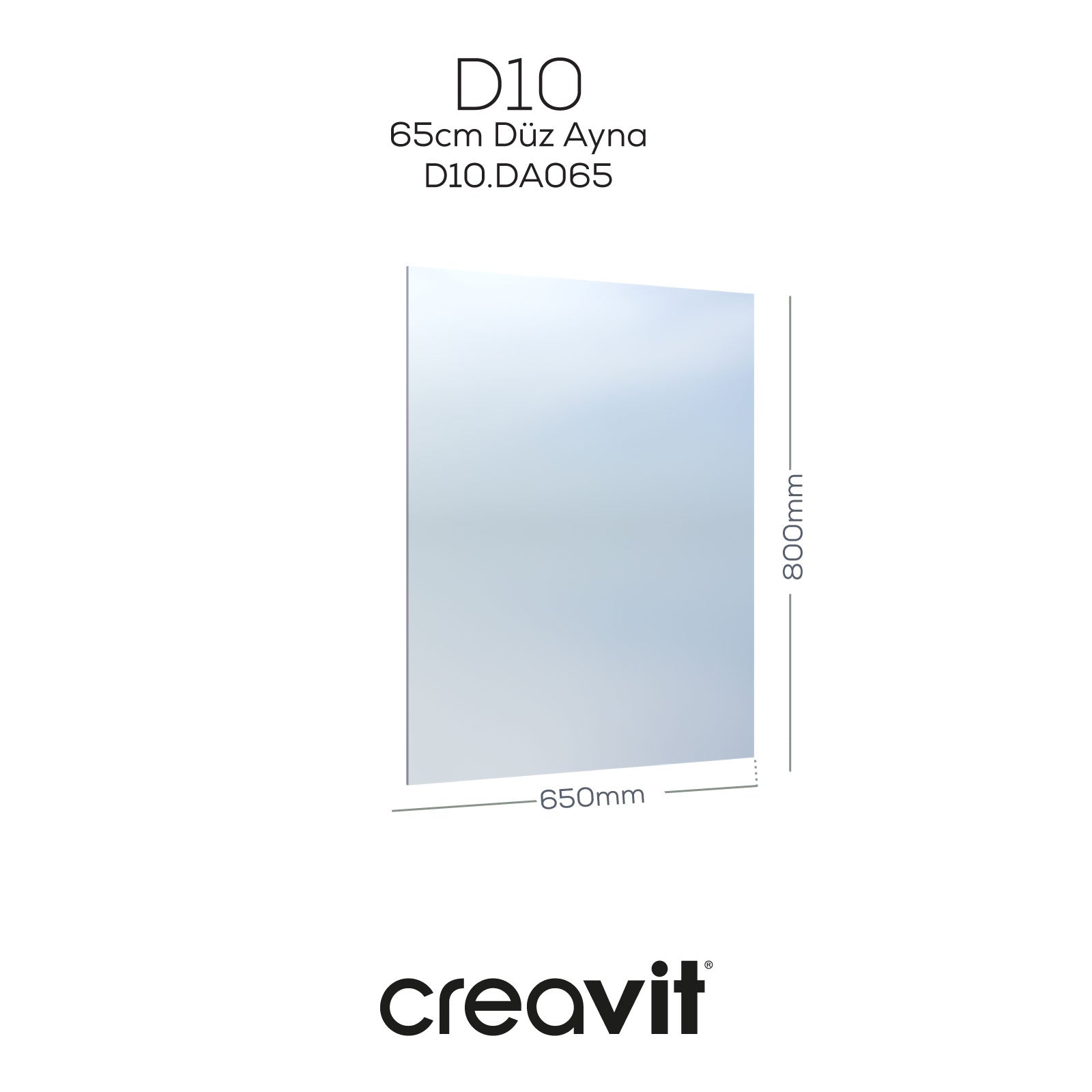D10 65 cm Flat Mirror