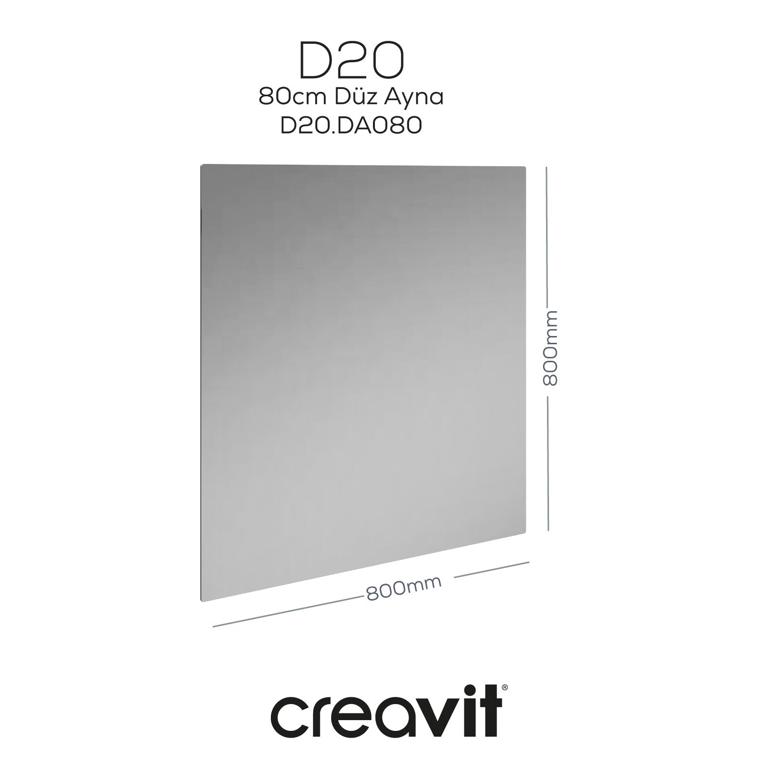 D20 80cm Flat Mirror