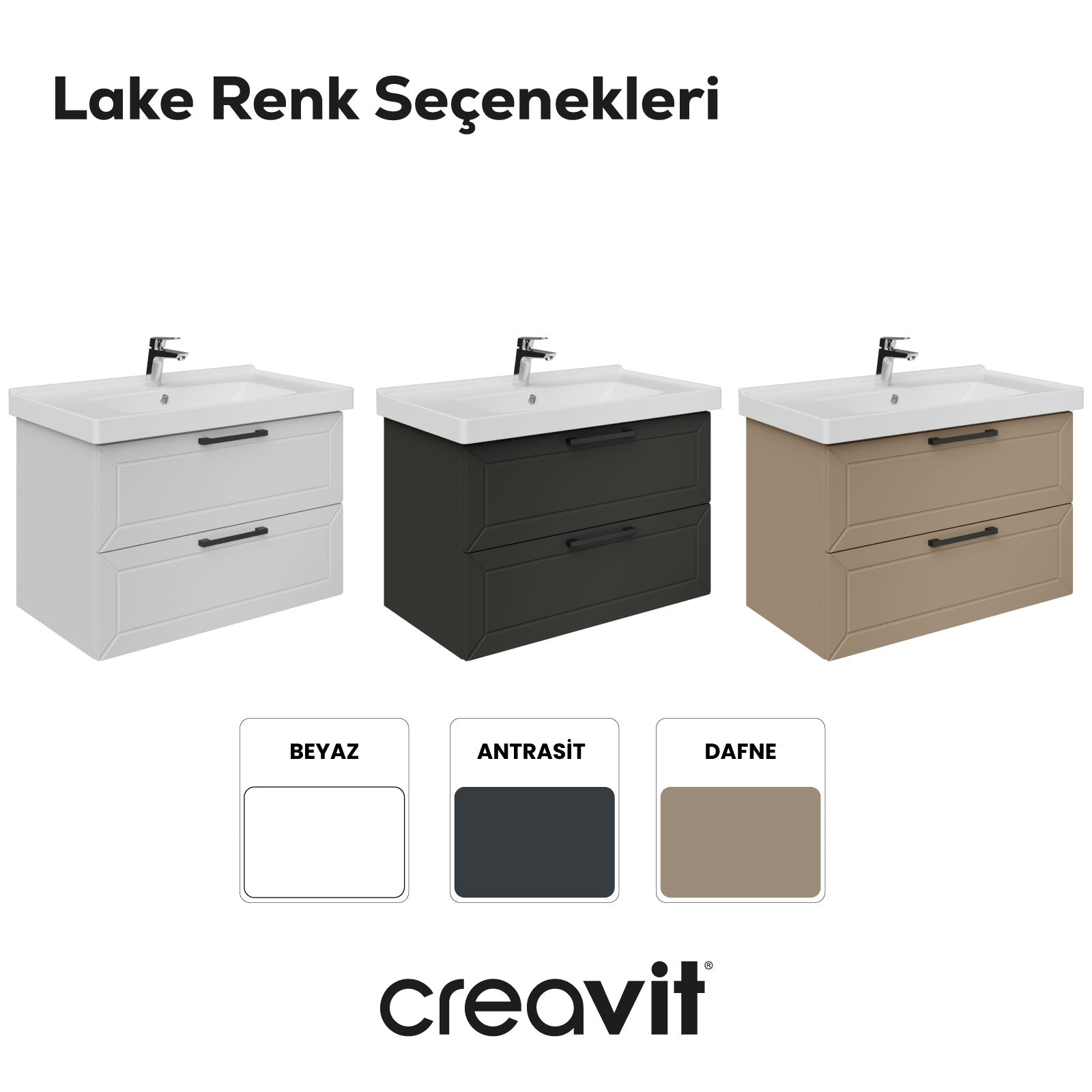 D20 80 cm Two Drawer Washbasin Cabinet Dafne Lacquered Cover (Disassembled)