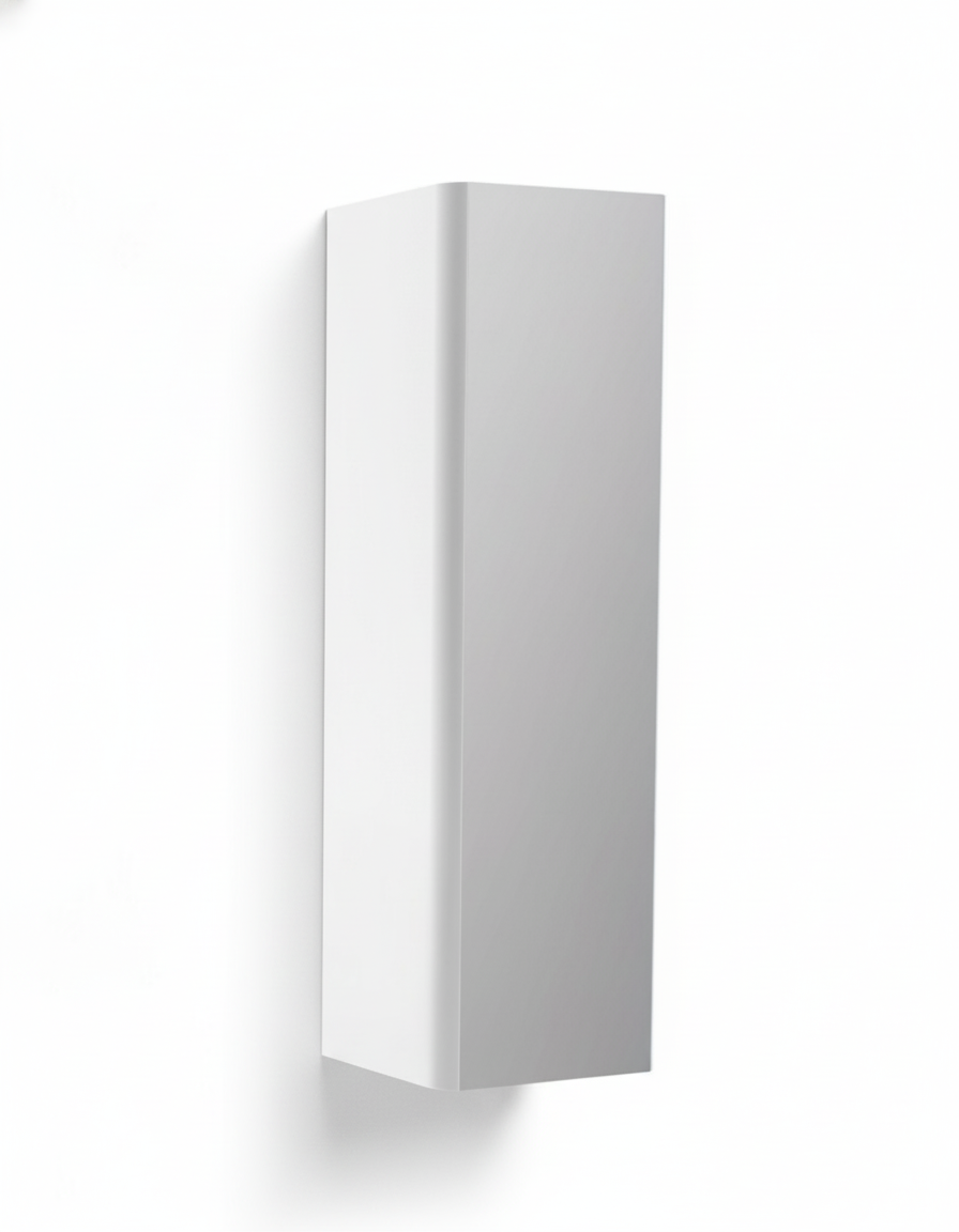 Drop 130 Cm Boy Dolabı Ön Kapak Aynalı Beyaz