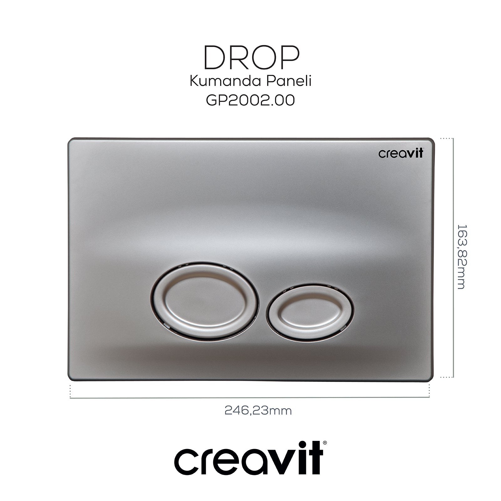 Drop Mat Gri Boyalı Kumanda Paneli