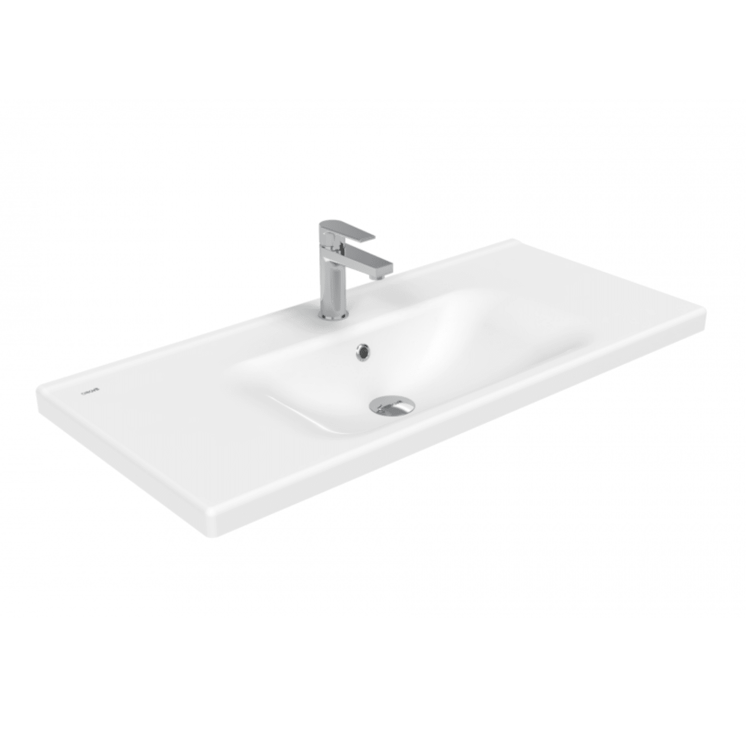 Eksen Etajerli Lavabo 100 cm Beyaz