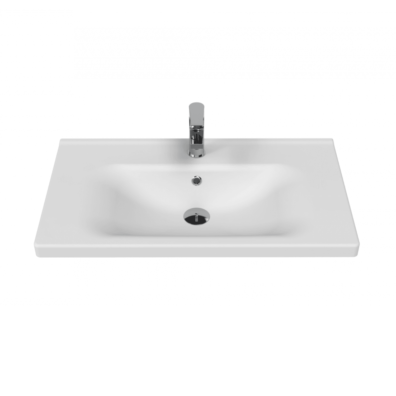 Eksen Etajerli Lavabo 80 cm Beyaz