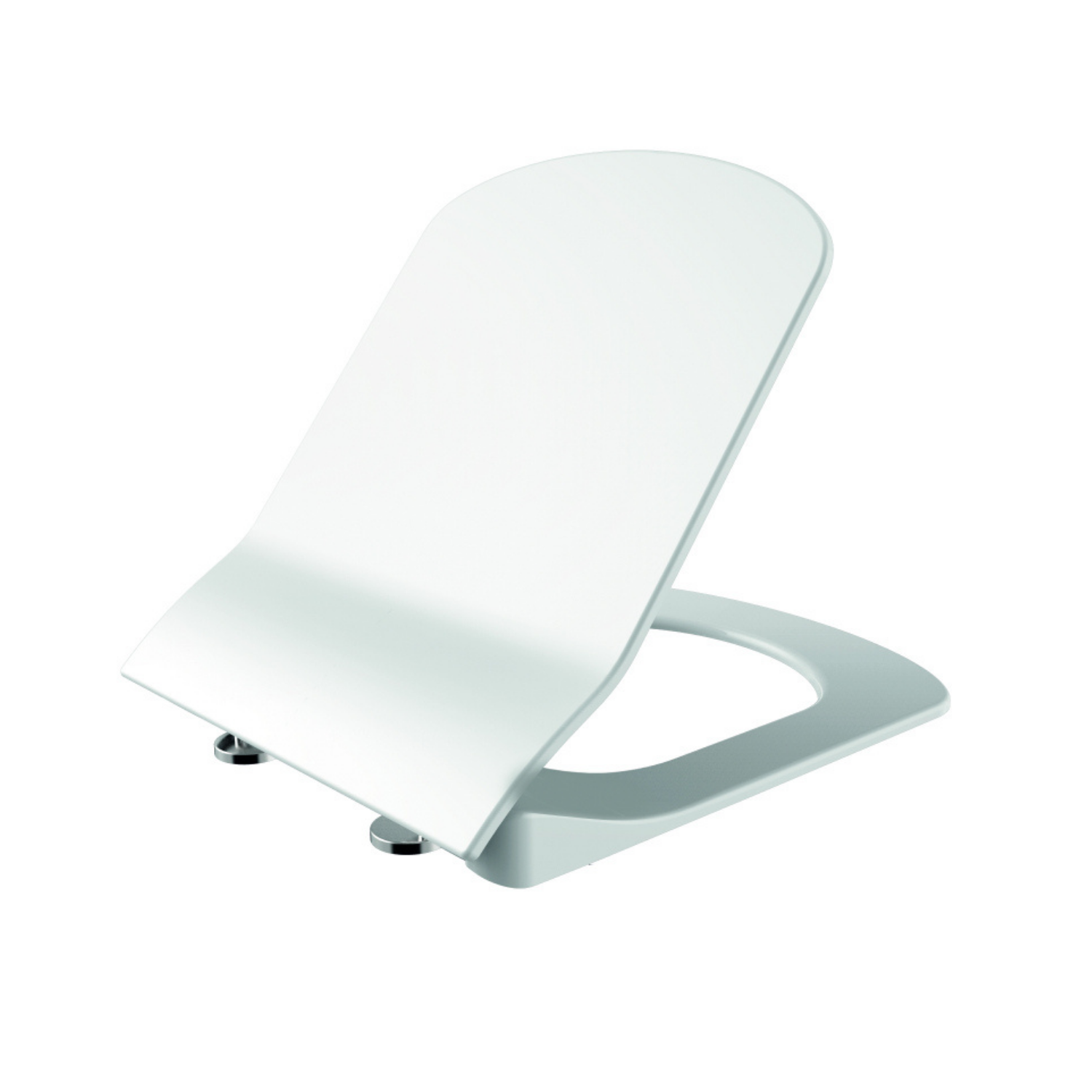 Eleganter Duroplast-Toilettensitz mit Absenkautomatik, weiß