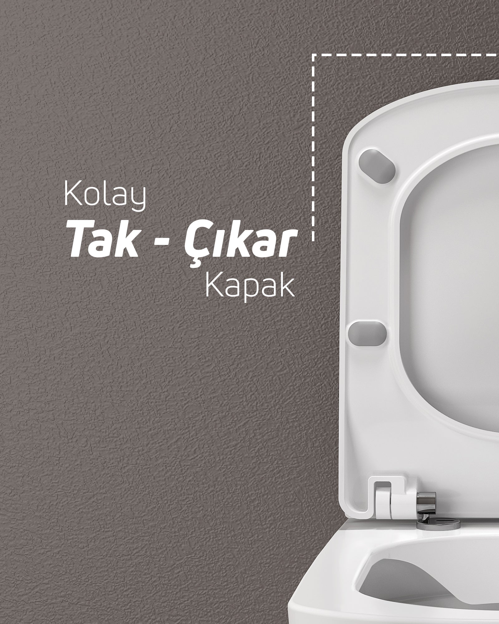 Elegant Duroplast Yavaş Kapanan Klozet Kapağı Beyaz